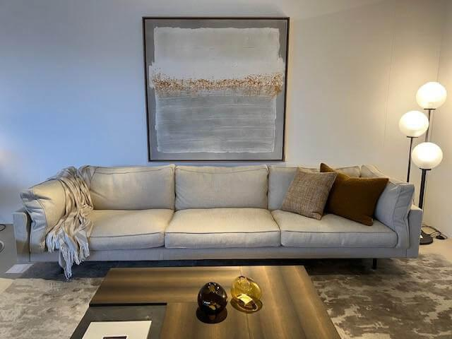 DePadova - Sofa Square 16 3-Sitzer Stoff Boston Grezzo Grau Füße Gunbarrel Grey Grau - 5