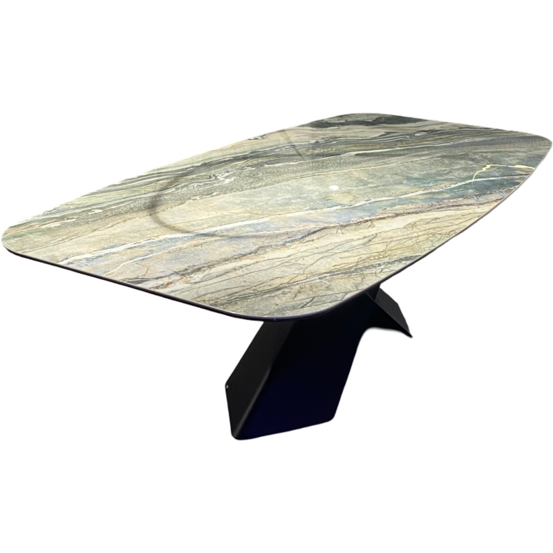 Cattelan Italia - Esstisch Tyron Tischplatte Keramik KM 16 Kaindy Fuß Metall Schwarz - 1