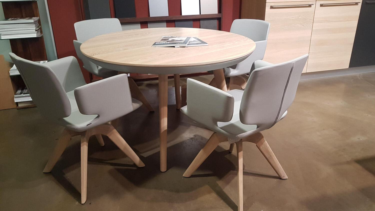 Team 7 - Essgruppe Tisch Flaye mit 4 Stühlen Aye Eiche Weißöl Massiv - 2