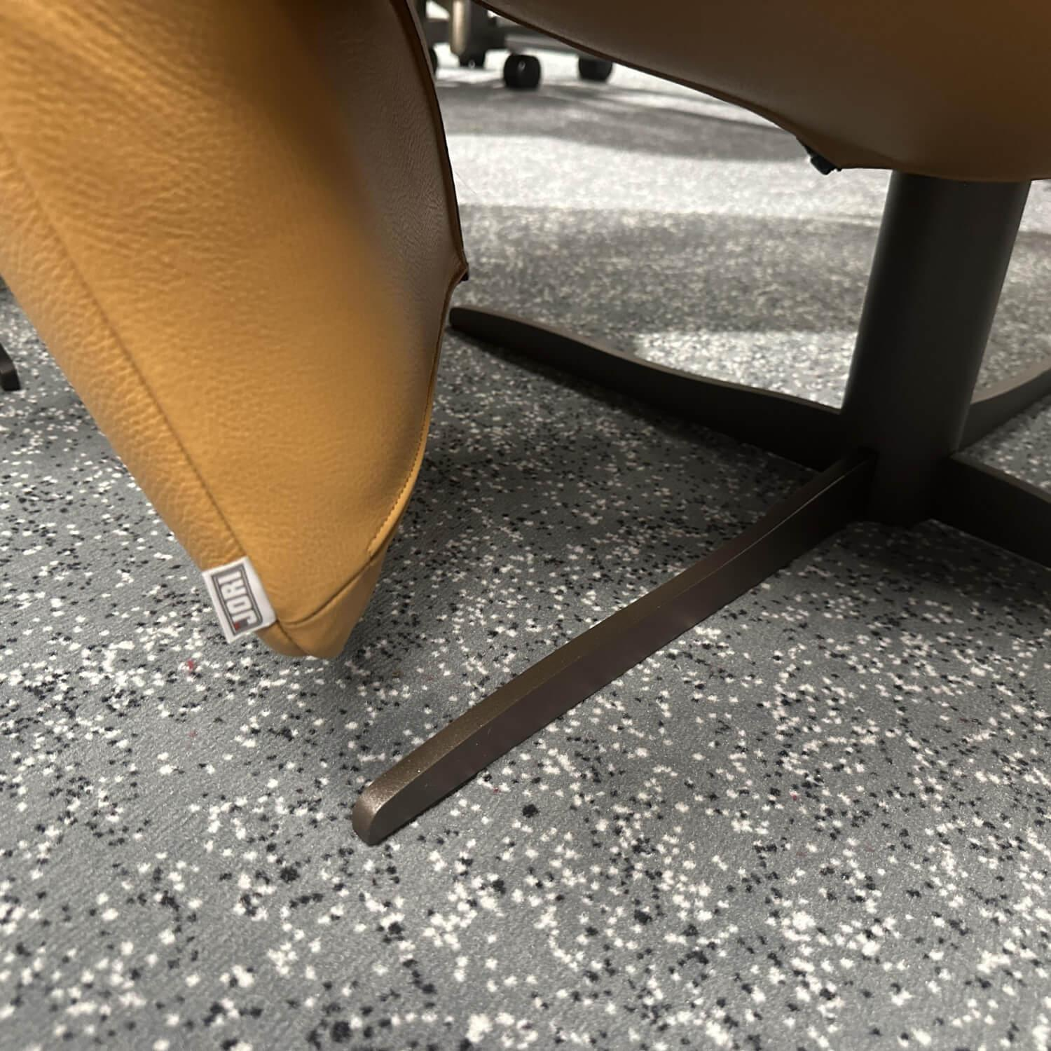 Jori - Relaxsessel Yoga JR 7360 Mono Move Medi Leder Celia Oro Gelb 4 Sternfuß Gewellt Bronze Matt Lackiert - 6