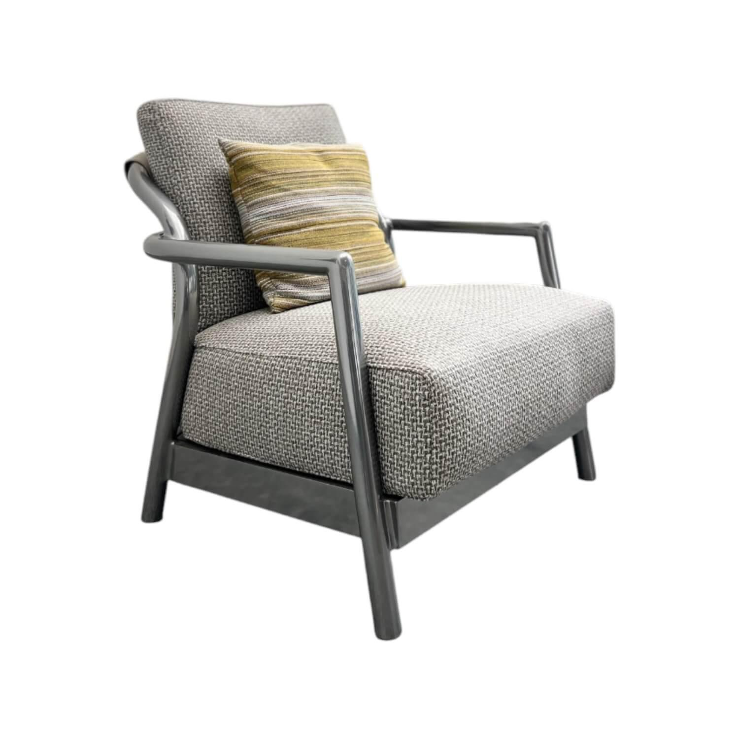 Flexform - Sessel Alison Outdoor Stoff Cactus A73 Grau Gestell Aluminium Lackiert Inklusive Kissen - 1