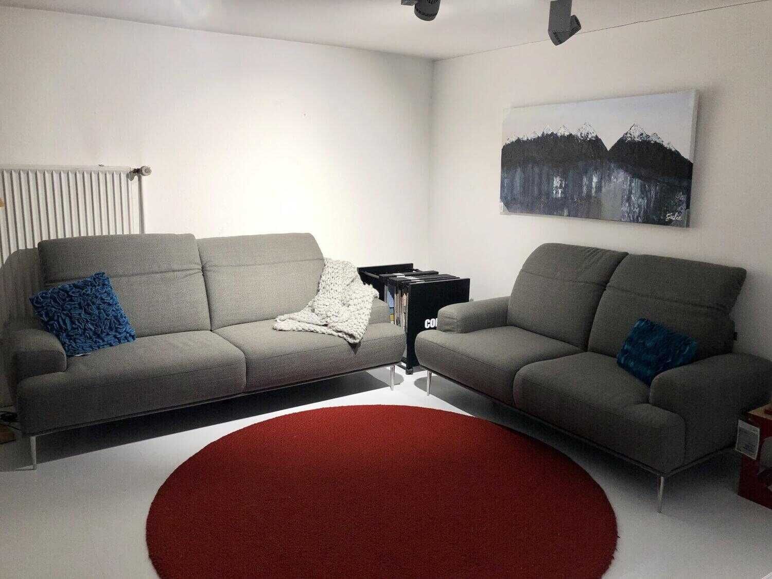 Contur - Garnitur Ancona S135-33 Stoff 0901/08 Grau 2 Sofas - 2