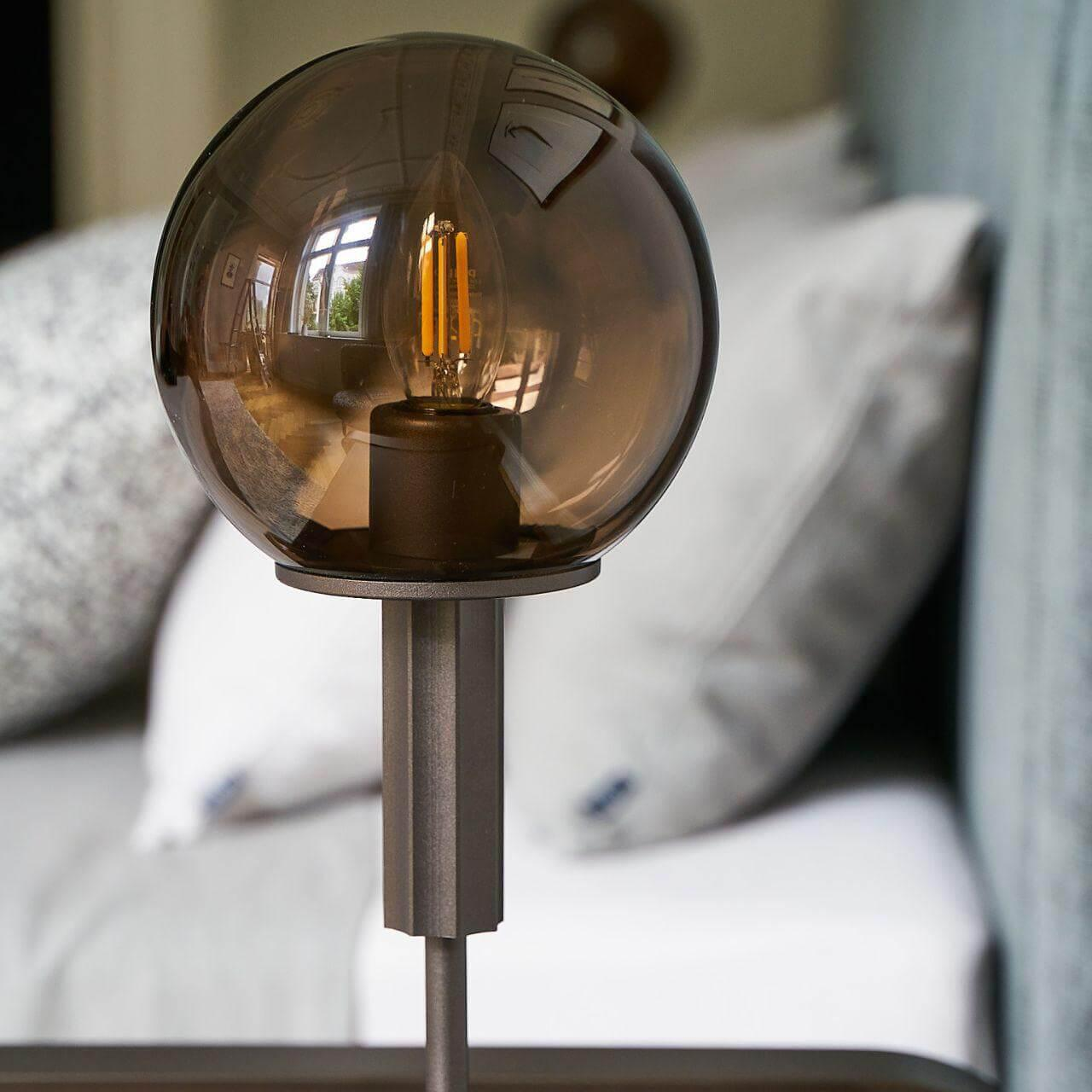 Bielefelder Werkstätten - 2er Set Stehlampe Athmosphere W L 122 201 Glas Transparent Brown Braun Fuß Bronze Matt - 2