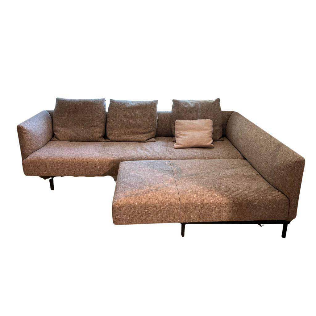 Walter Knoll - Ecksofa Muud Mit Anbau Stoff Savannah Rose (7882) Rosa Grau Gestell Aluminium Schwarz Matt Pulverbeschichtet - 1