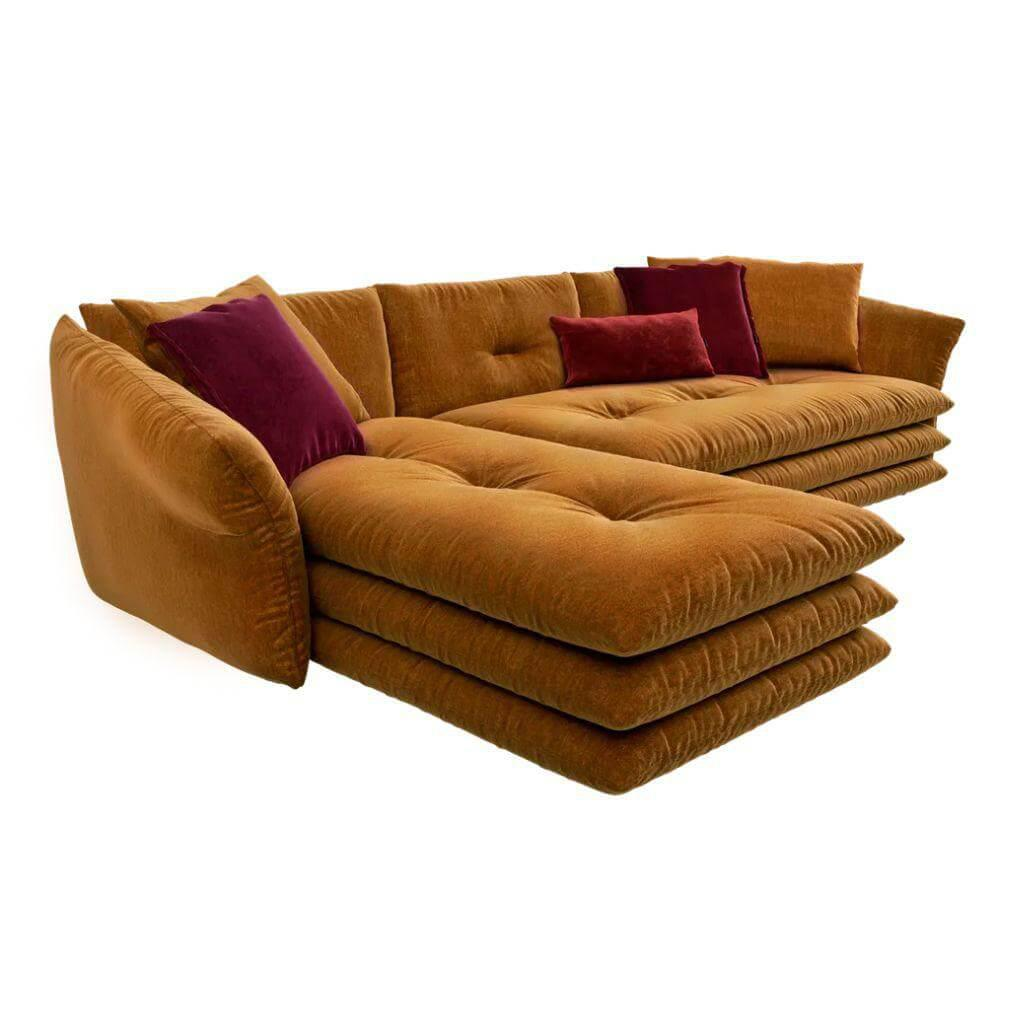 Bretz - Ecksofa Manyara H 101 re Stoff 67 7153 Savanna Gelb - 1