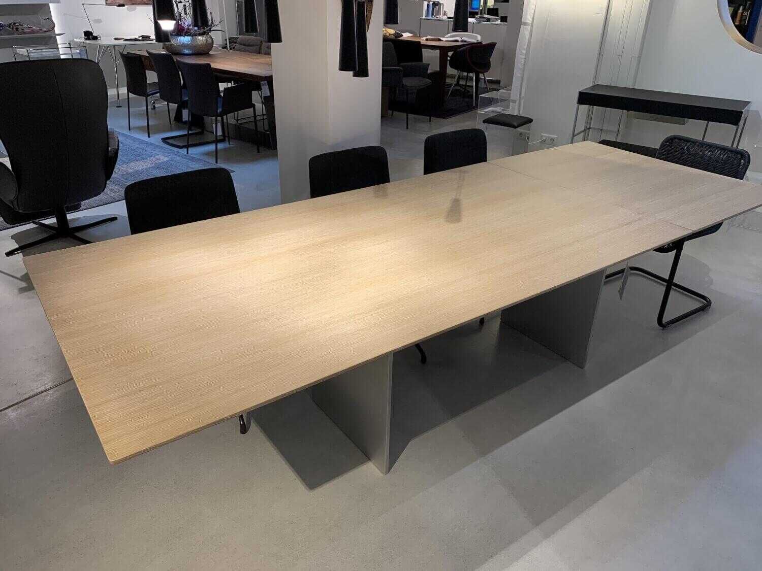 Draenert - Esstisch 1280-II Atlas Massivholz Eiche Weiß Pigmentiert Gewachst Ausklappbar - 3