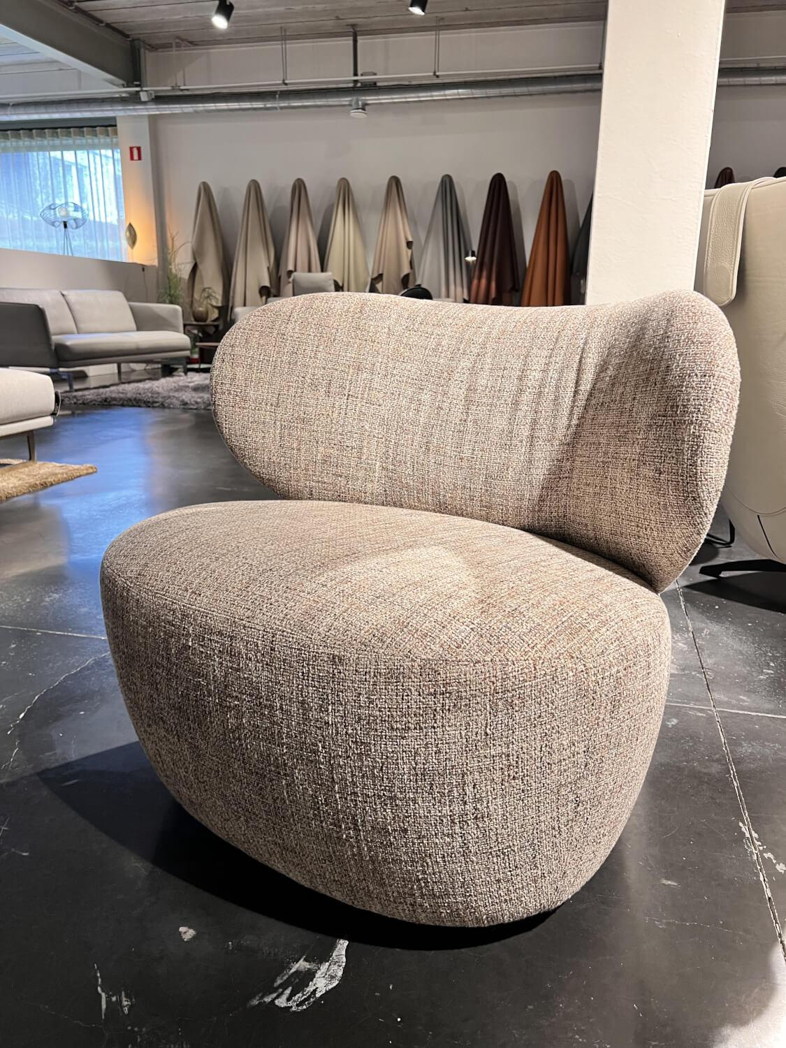 Walter Knoll - Sessel Bao 207 10 C Innen Stoff Sorell 7873 Topaz Beige Rücken Leder Softy Tundra Braun Drehteller - 5