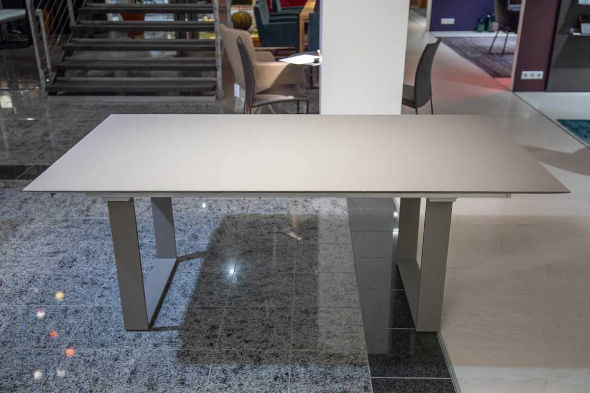 Bacher - Esstisch Mirado Ausziehbar Tischplatte Fenix Grigio Londra Grau Gestell Grau Matt - 5
