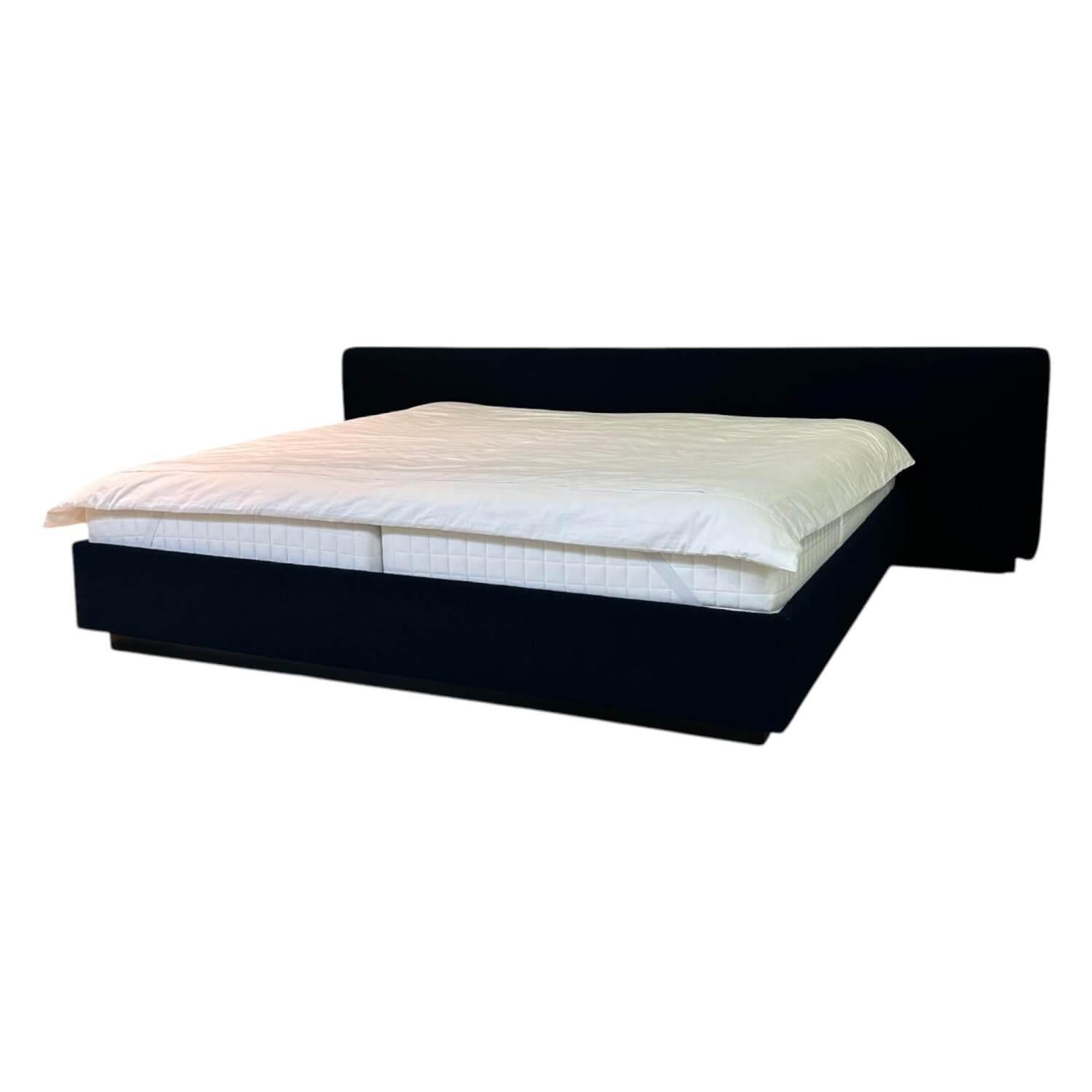 Walter Knoll - Polsterbett Yuuto 810 200 Stoff Hearth Undersea Schwarz Sockel Schwarz Mit Überstand ohne Matratze ohne Lattenrost - 1