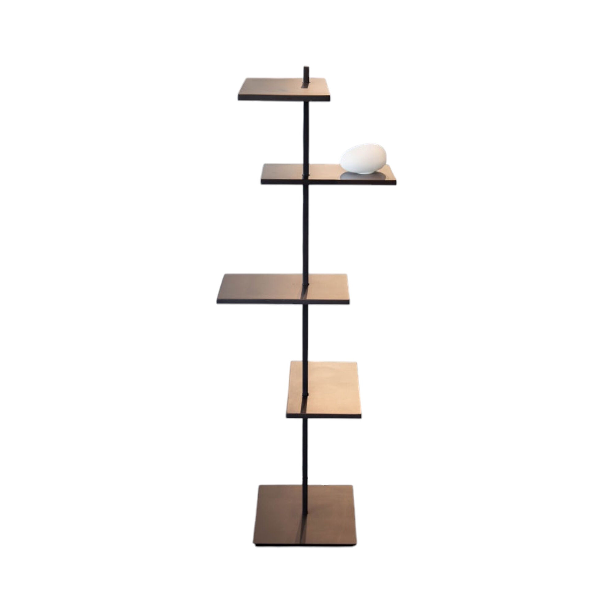 Vibia - Stehleuchte Suite Aluminium Und Stahl Dunkelbraun Leuchtkugel Opalglas - 1