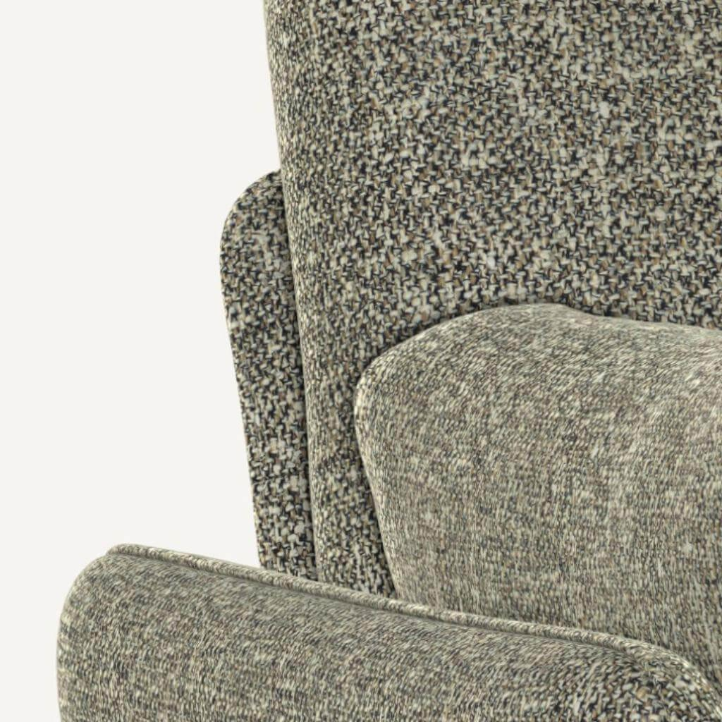 Leolux - Ecksofa Enna Stoff State 011 Rice Beige Braun Gestell Epoxy E2200 Nuit Silk Matt Schwarz - 9