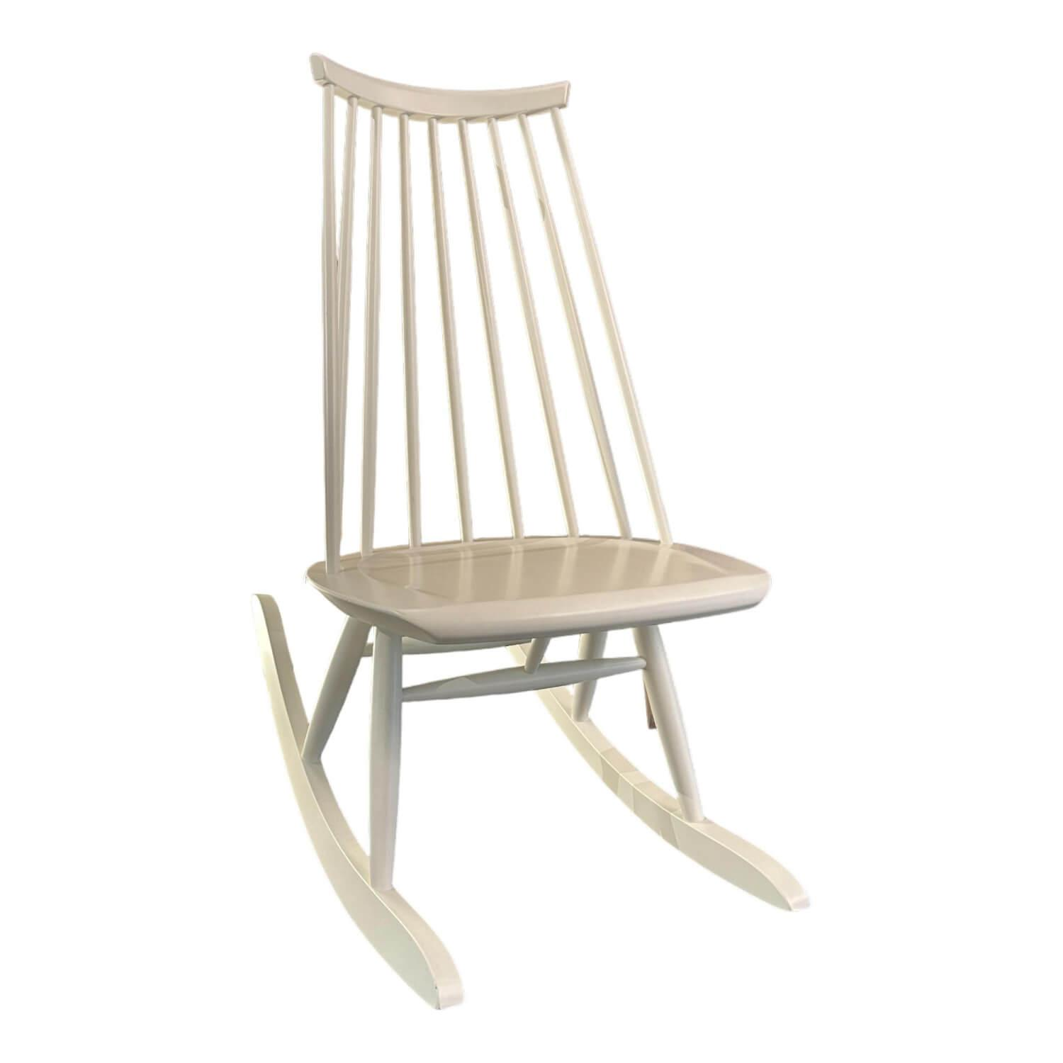 Artek - Schaukelstuhl Mademoiselle Rocking Chair Birke Massiv Lack Weiß - 1