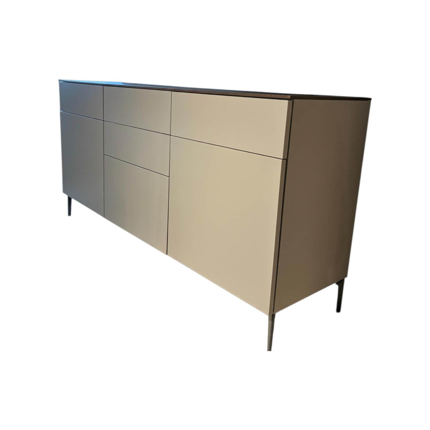 Molteni & C - Sideboard 505 UP Lack Taubenblau Grau Blau Abdeckplatte Lack Eukalyptus - 1