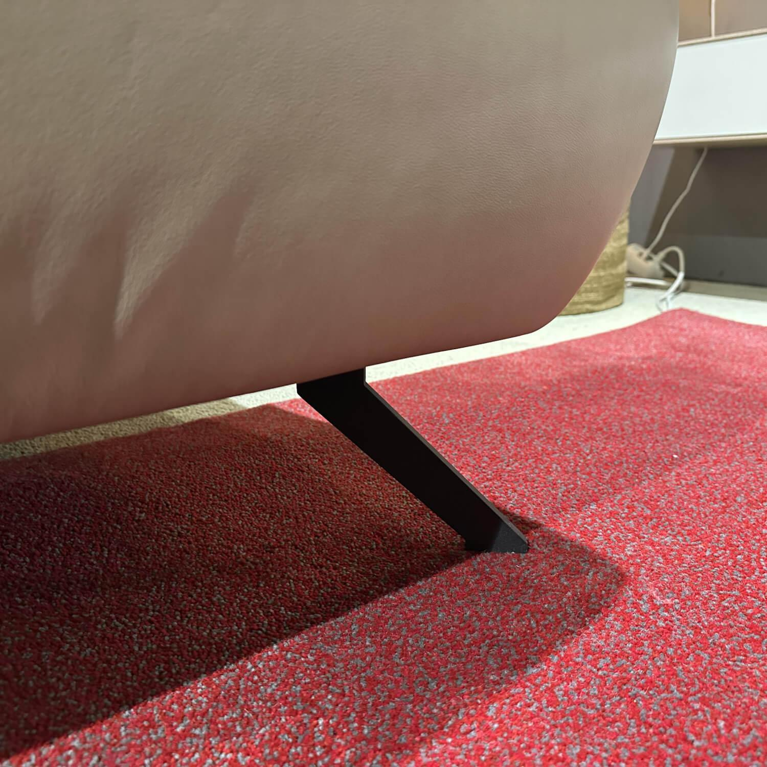 Musterring - Ecksofa MR 280 Leder Cloudy 60 Desert Beige Metallfuß Schwarz Mit Kopfpolsterverstellung - 5