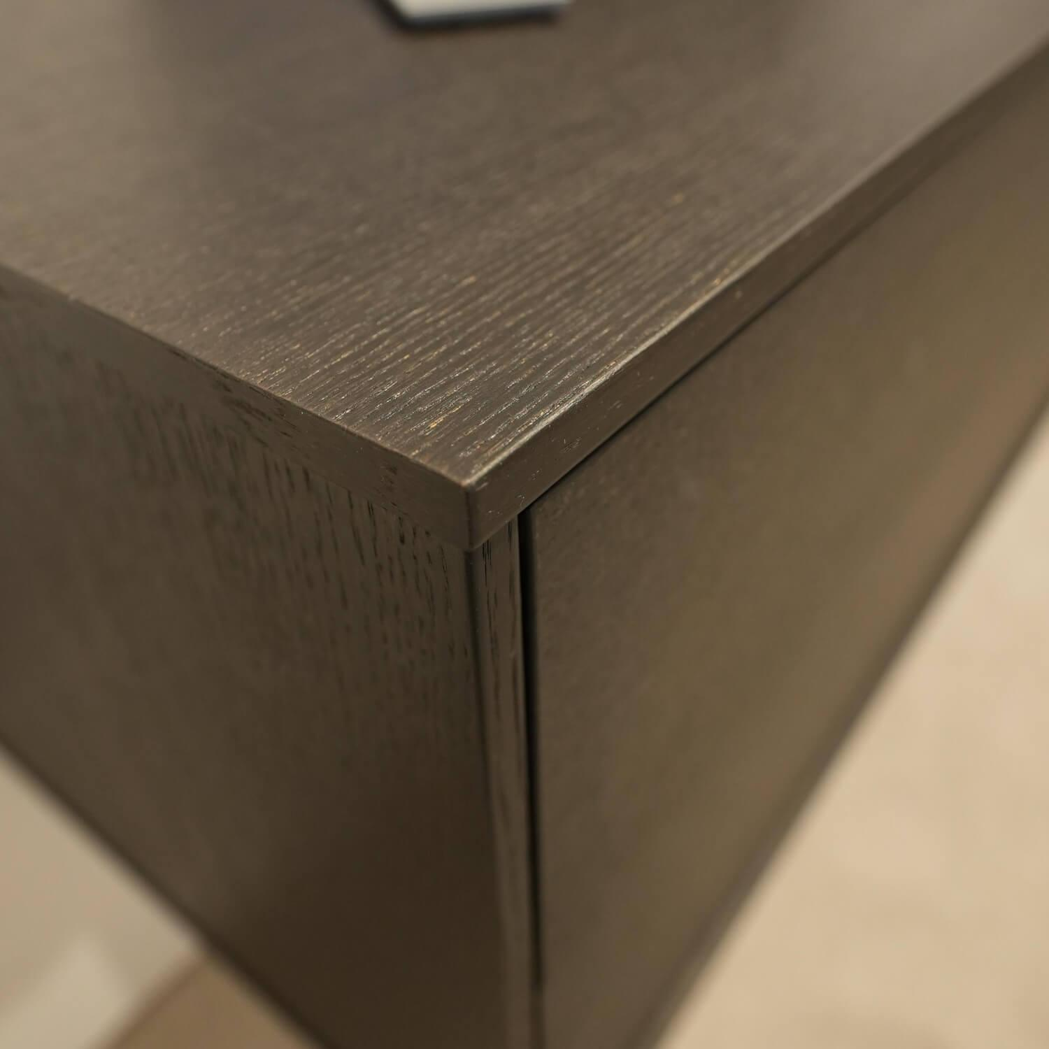 Gwinner - Wohnwand Bera Eiche Satin Terra Schwarz Gold Inklusive Couchtisch - 6