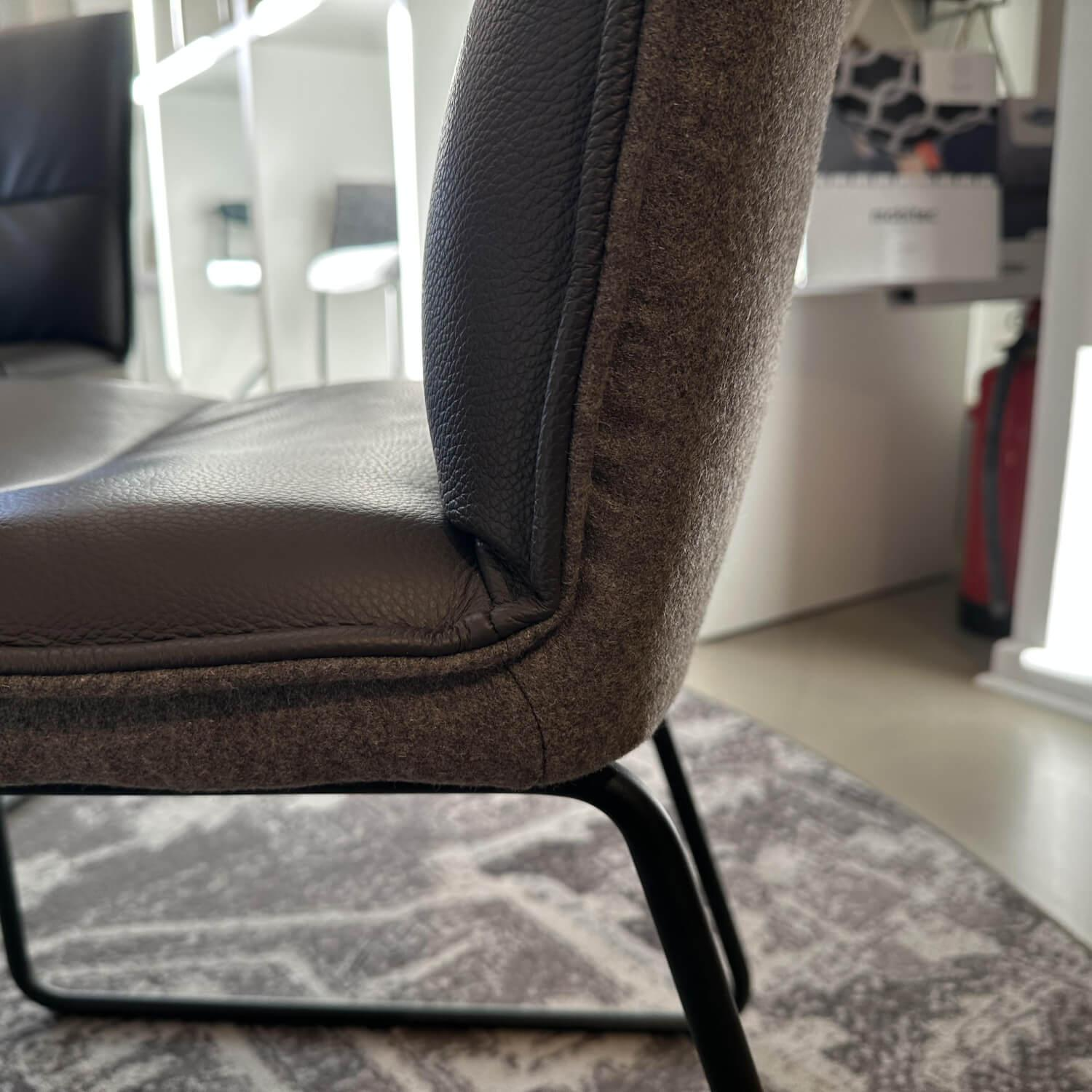 Koinor - Essgruppe Essay Platte Eiche Astig Natur Lack Bezug Innen Leder B Bull Moretto Braun Außen Stoff Loden 29 Braun - 3