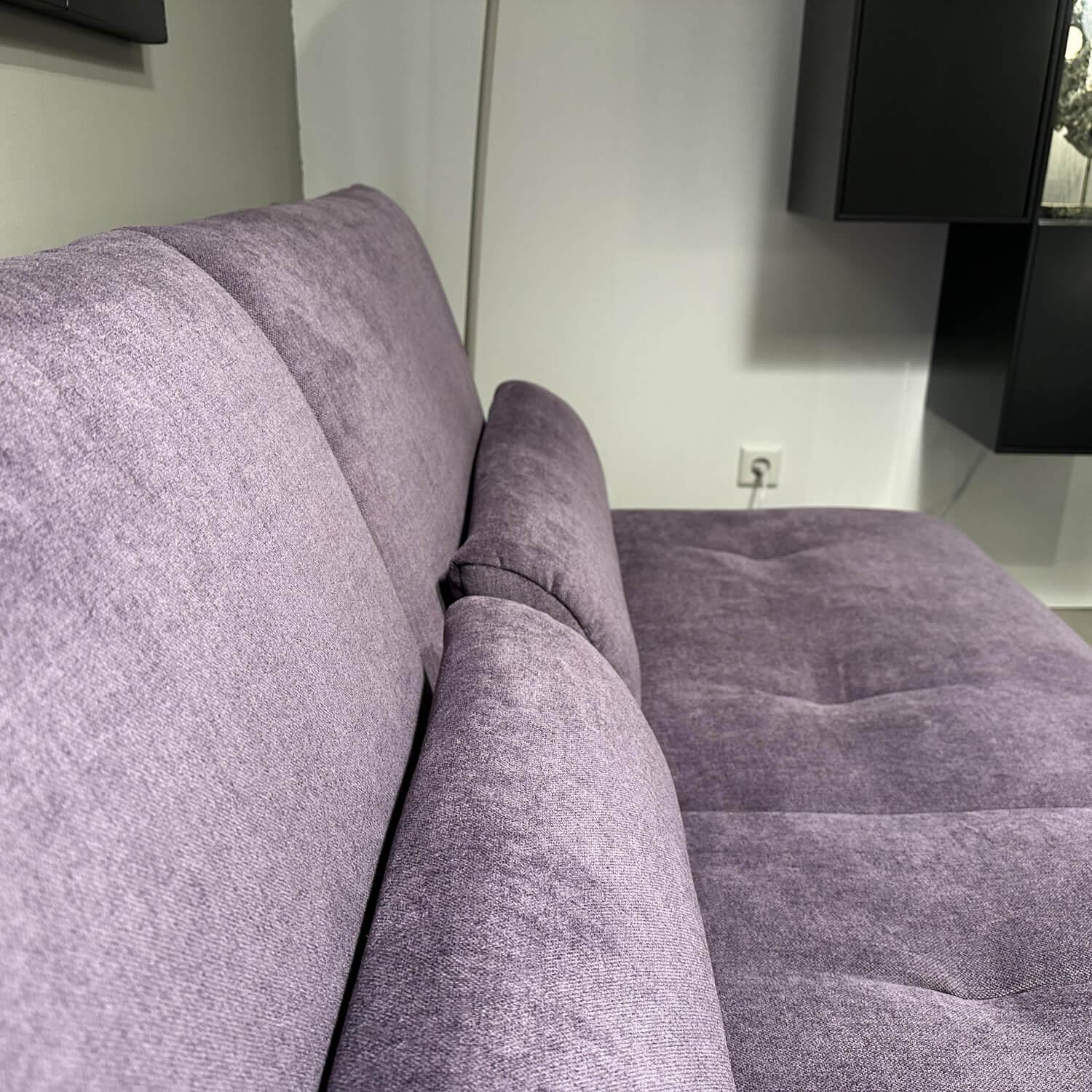 Brühl - Schlafsofa Quint Stoff 2813 82 Violett Füße Metall Schwarz Pulverbeschichtet - 2