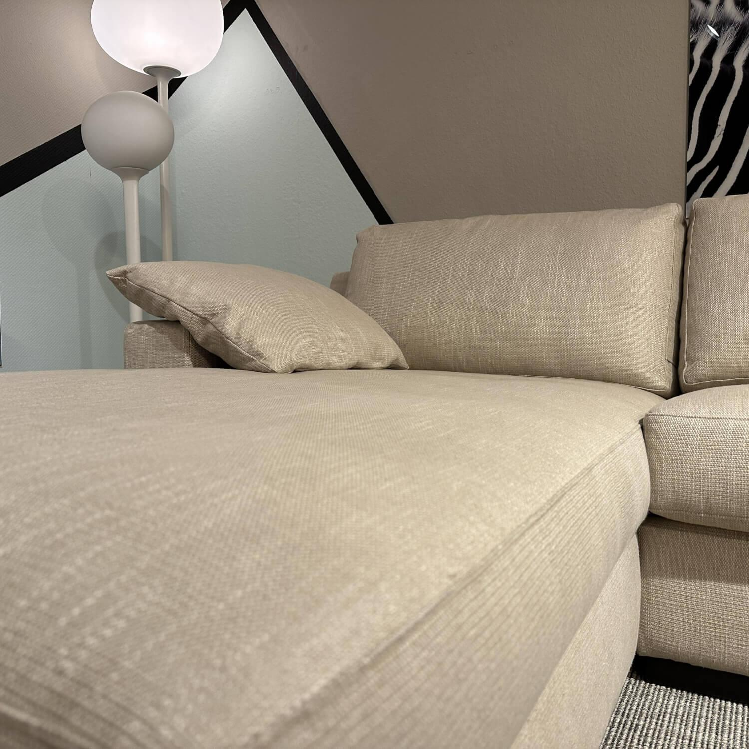 Bielefelder Werkstätten - Ecksofa Inspiration Stoff Elliot 1550 272 Beige Inklusive 2 Armlehnkissen - 8