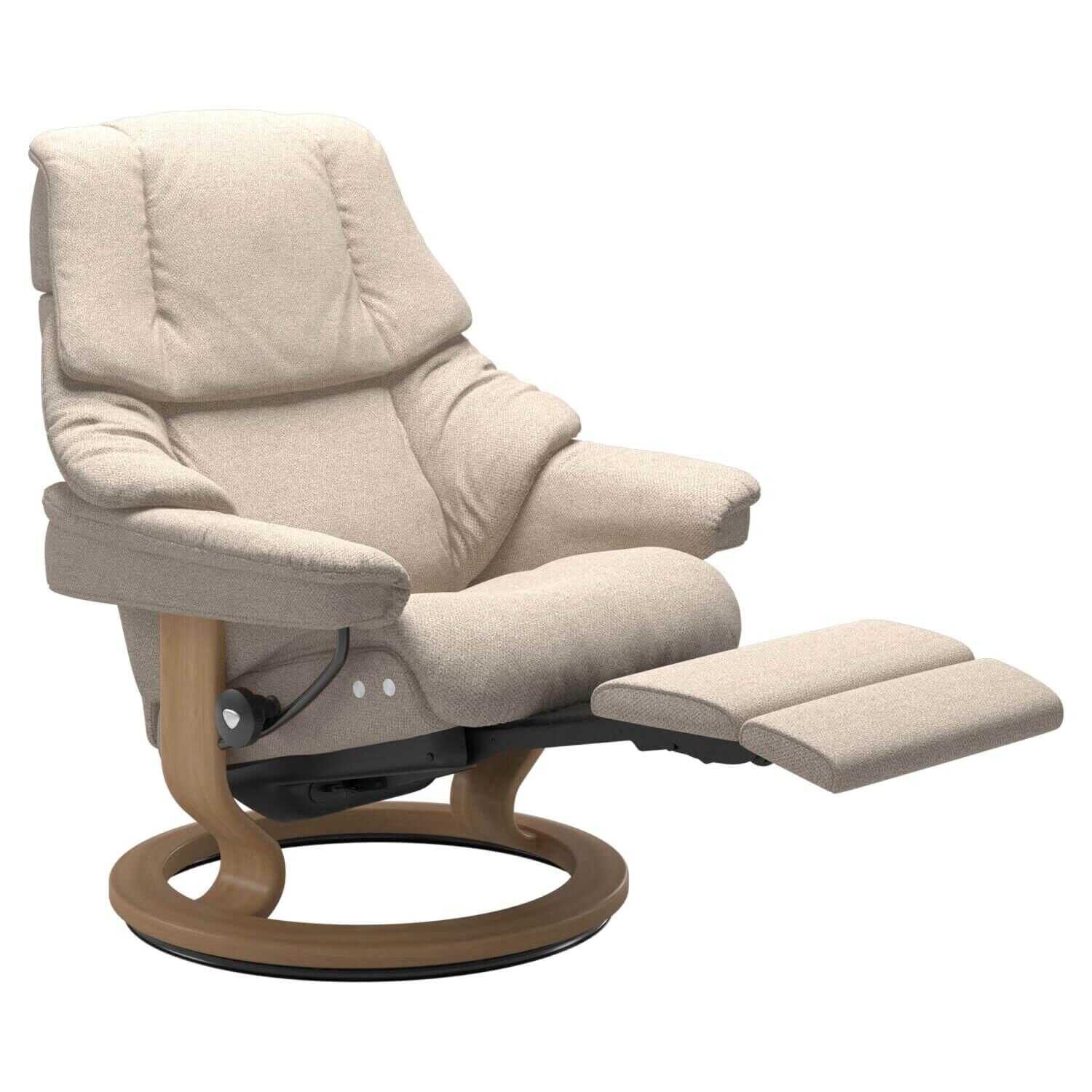 Stressless - Stressless Reno M mit Akku Classic LegComfort Stoff Faron Light Beige - 1