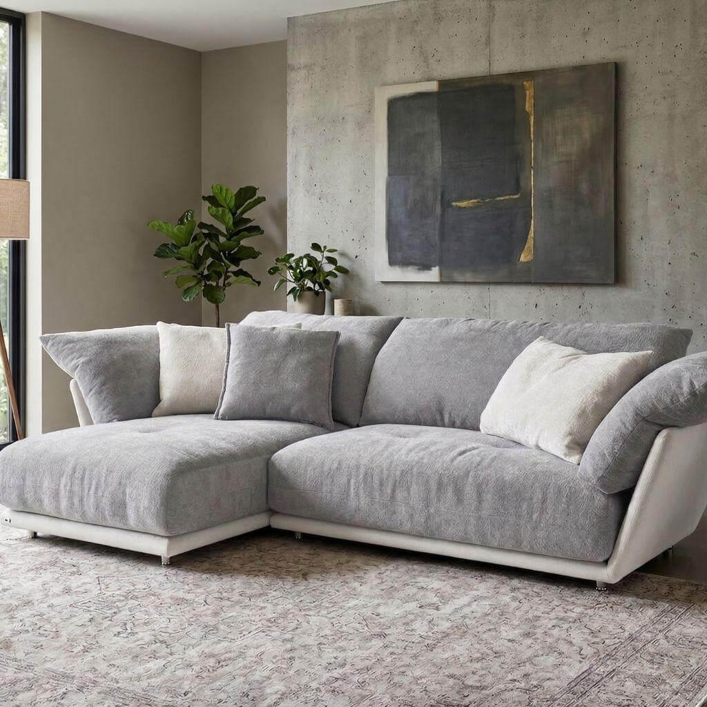 Bretz - Ecksofa Esfera H 102 li Stoff Moonlight Und Grigio Grau/ Weiß - 2