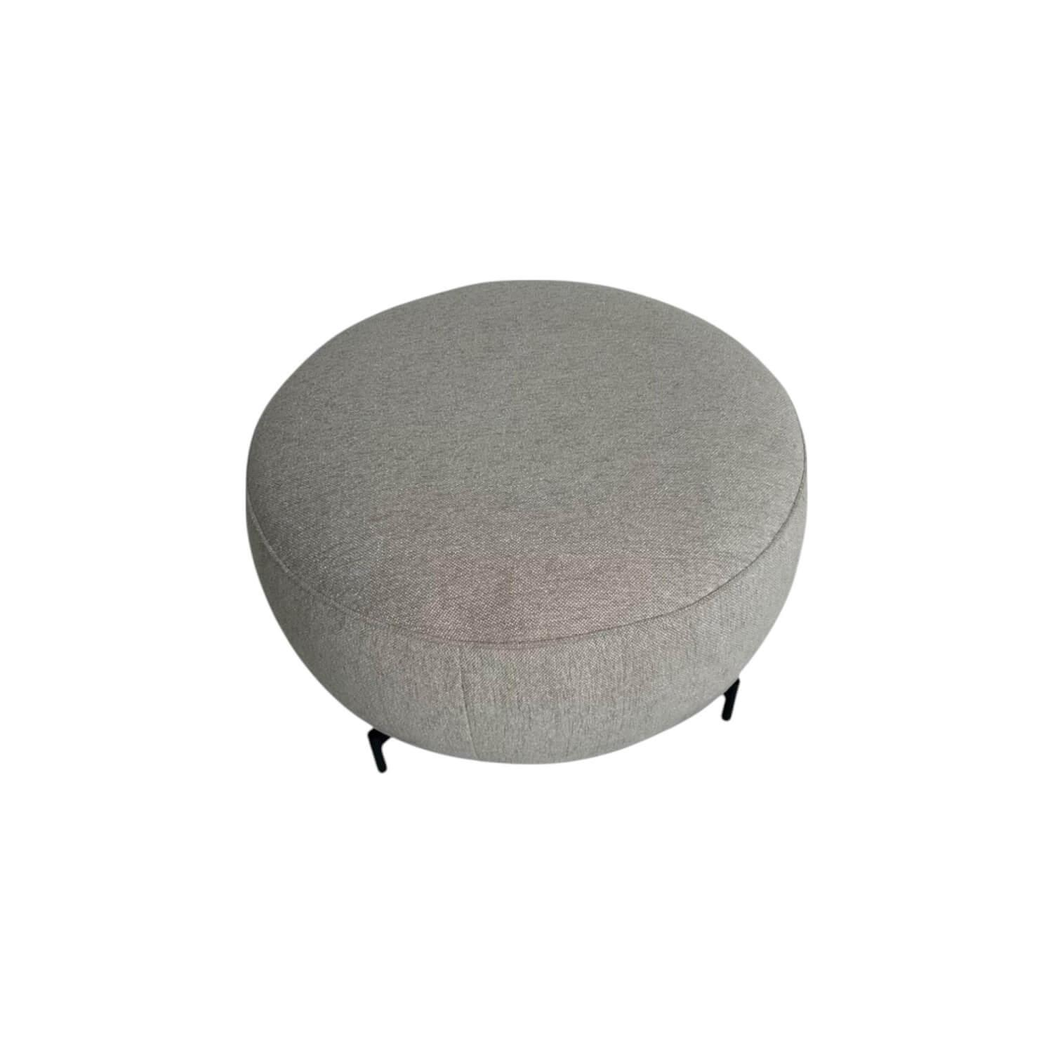 himolla - Hocker 8170 Stoff Jasmin Beige Grau Gestell Metall Schwarz - 3