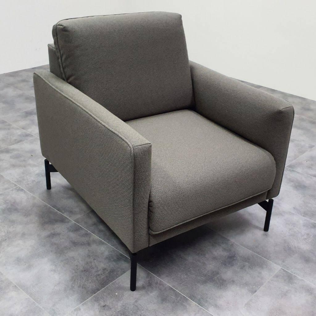 Johann Jakob - Sessel 1360 04 E14 Stoff 24 QFashion Grey Grau Gestell Metall Anthrazit - 4