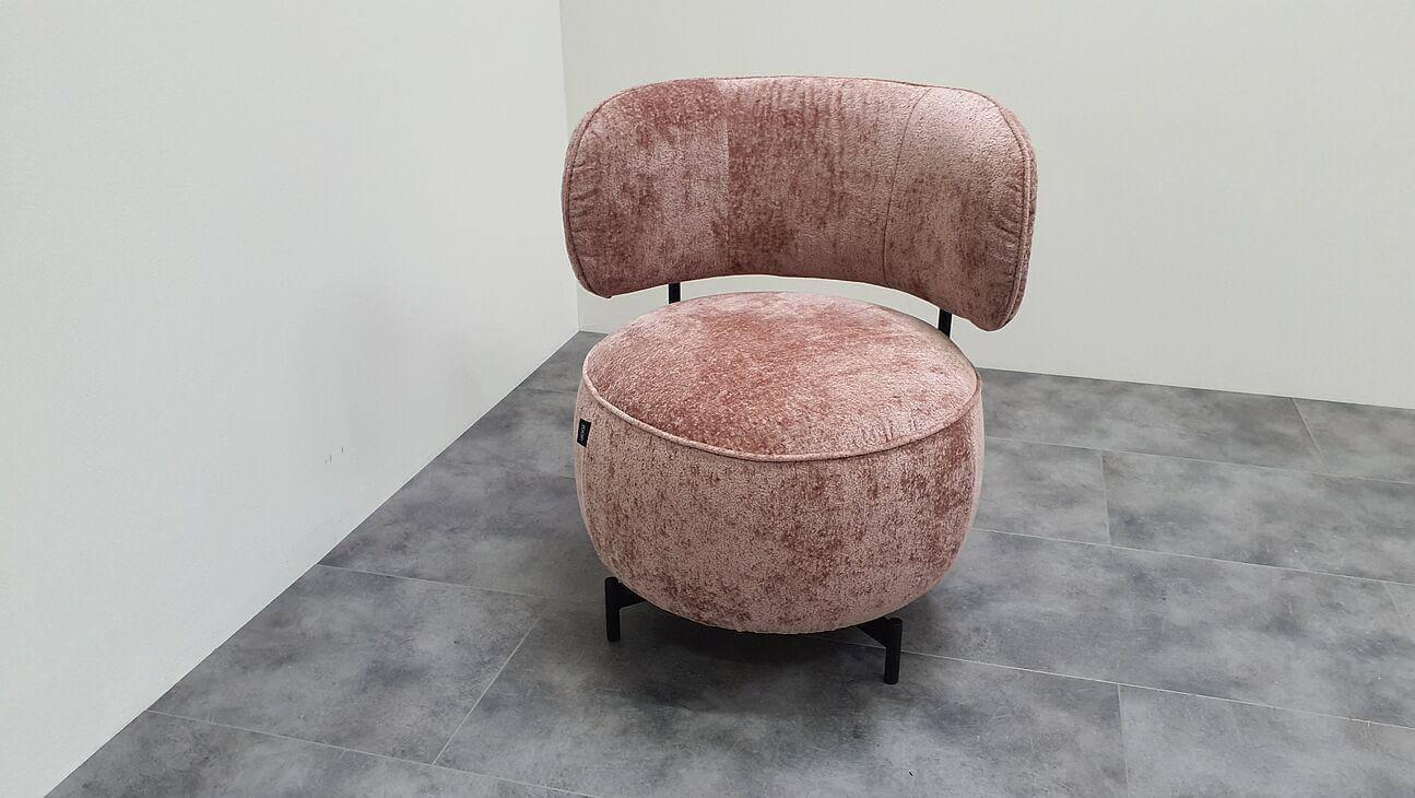 JOOP! - Sessel Stoff Allure Rose Rosa Füße Metall Anthrazit Drehbar - 5