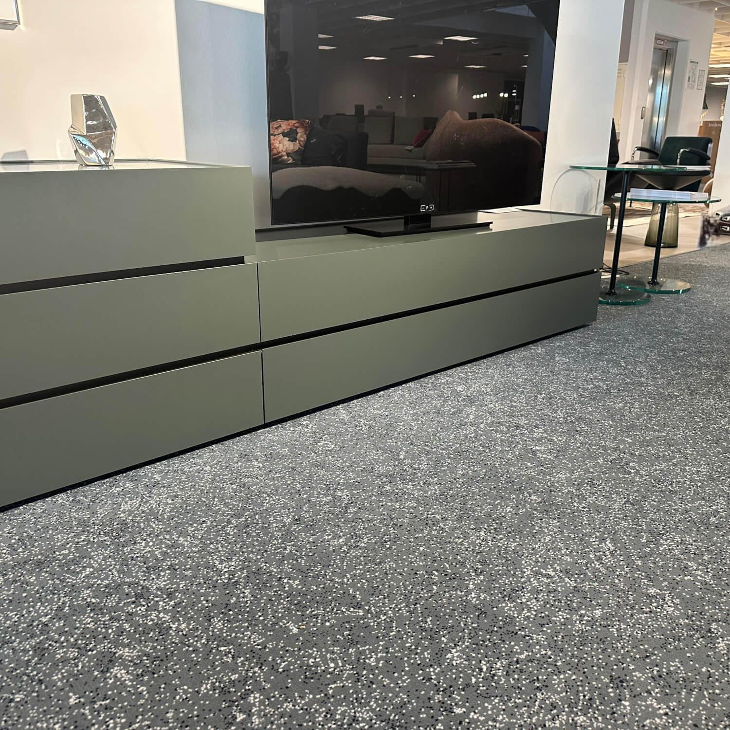 Interlübke - Sideboard Cube Bold Mattlack M81 Bahia Grau Grün Griffmulde 082 Brüniert - 6