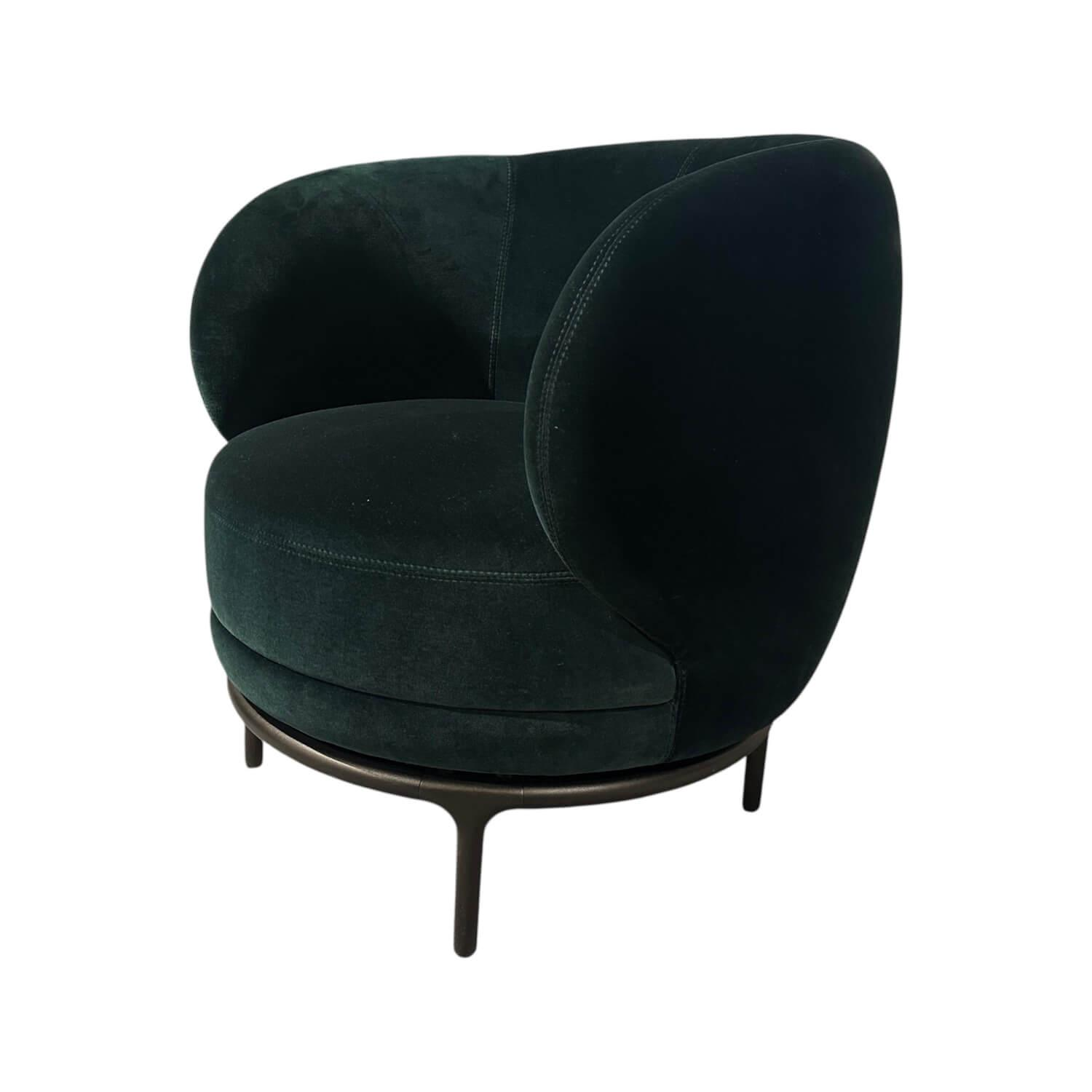 Wittmann - Sessel Vuelta 72 Stoff Velvet British Green E Grün Gestell Bronze Schwarz Drehbar - 1