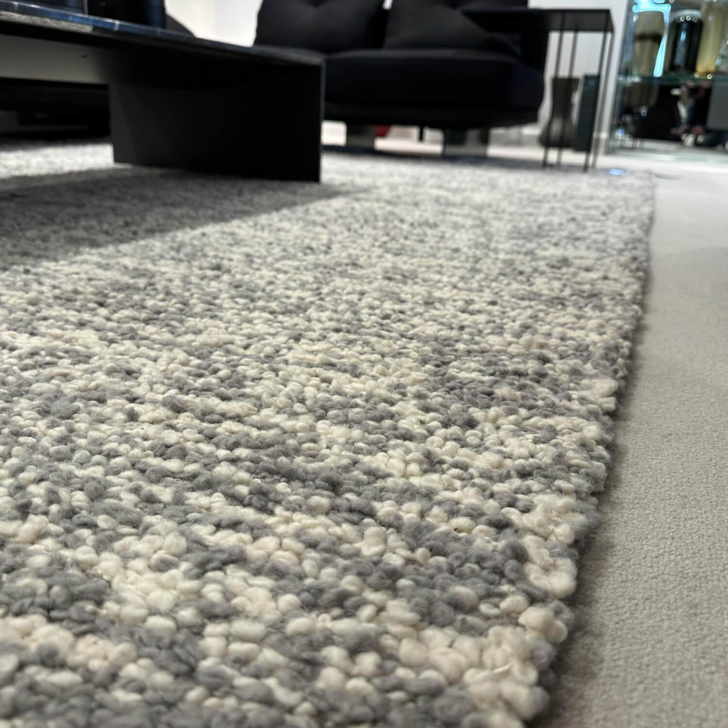 Eigene Herstellung - Teppich Mellow 200x300 Stoff Creme Beige Melange Handgewebt - 5