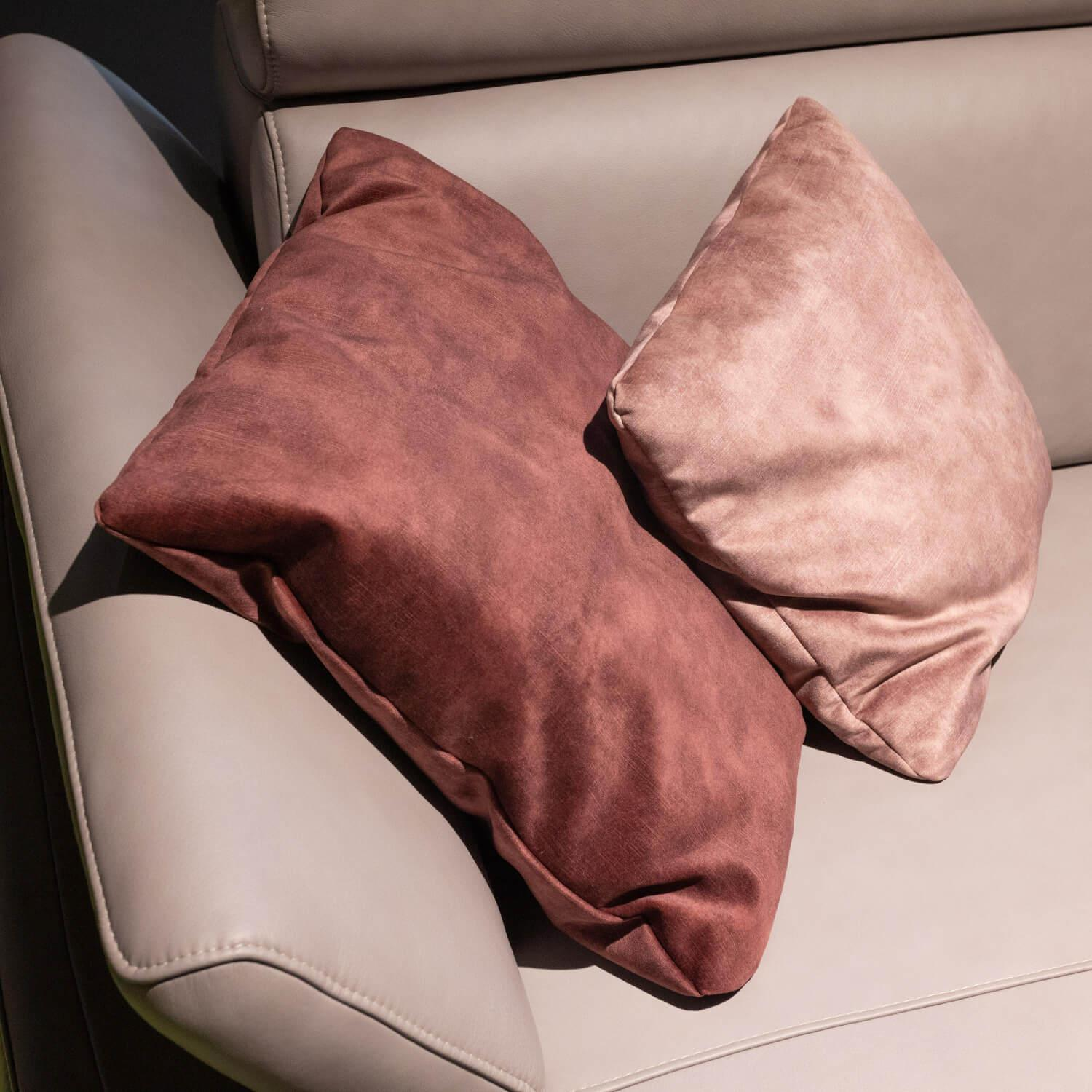 Modulmaster - Ecksofa MM PN1161 Leder Vivre 120 Alu Grau Fuß Metall Schwarz Inklusive Kissen - 6