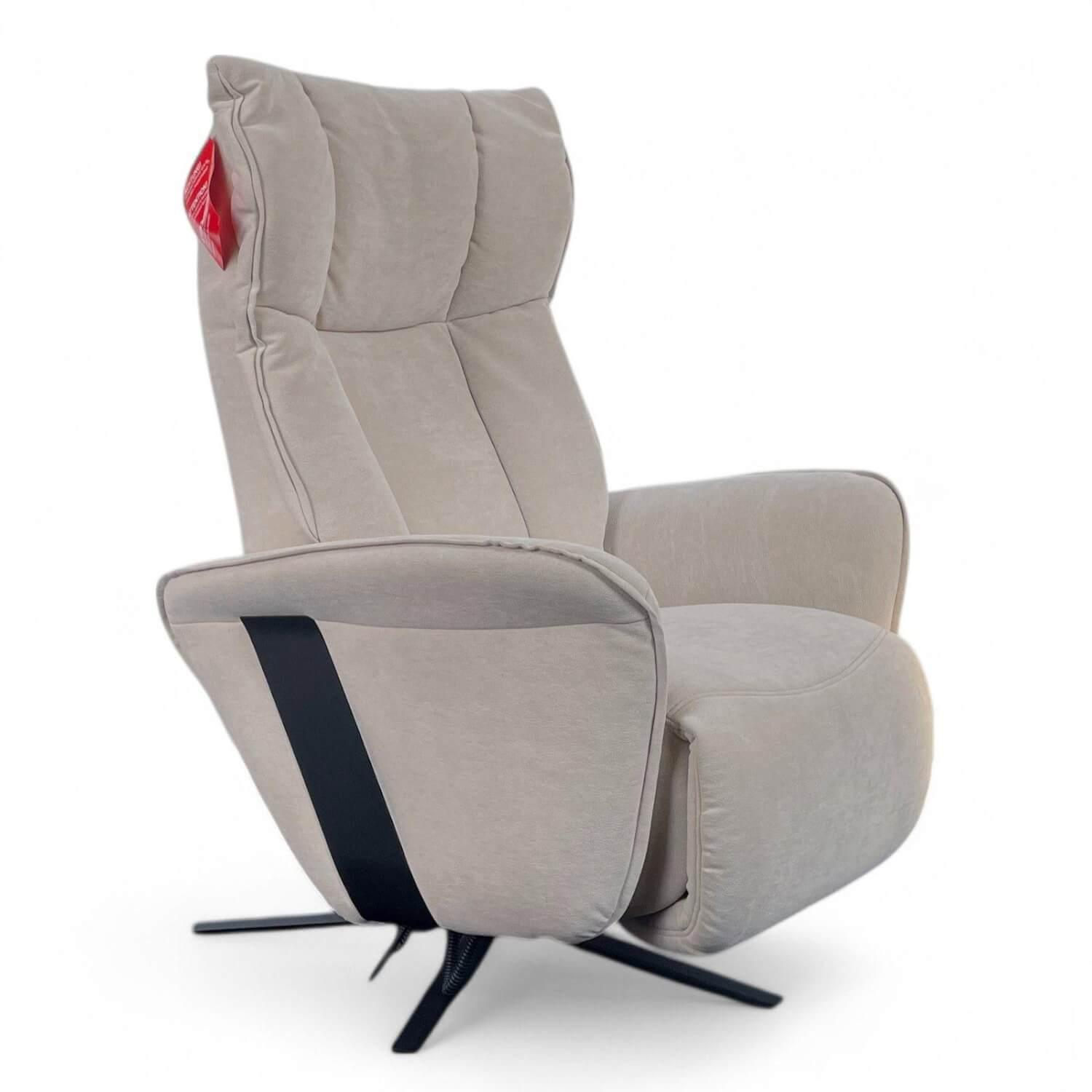 himolla - Sessel 7927 Easy Swing S Stoff Nuvano Natur Grau Sternfuß Metall Anthrazit Pulverbeschichtet 2 Motorig - 1