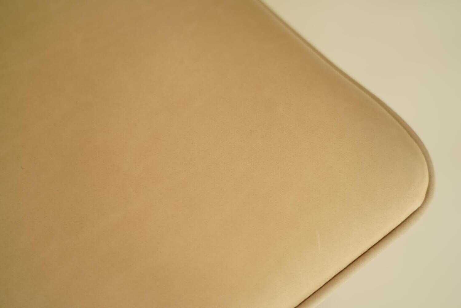 Freifrau - 4-er Stuhlset Amelie Leder Oman Platino Drahtgestell Schwarz - 4