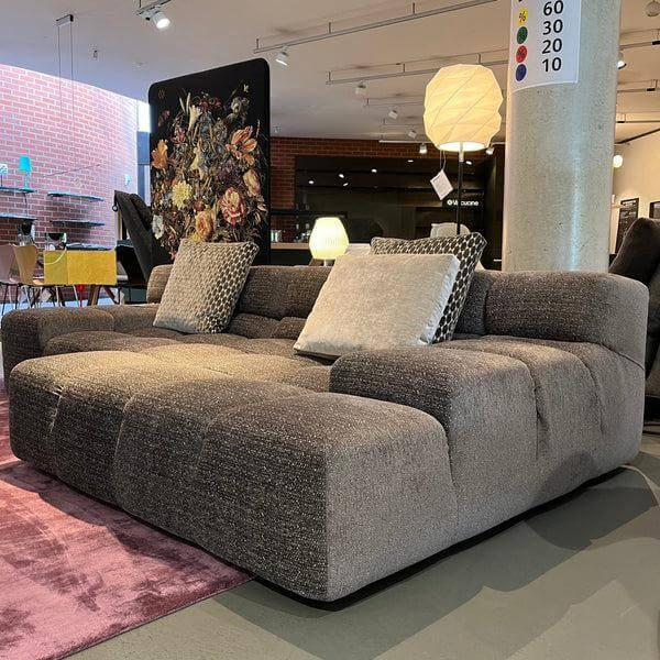 B&B Italia - Ecksofa Tufty Time Stoff Elettra Grau Fuß Schwarz Mit 3 Kissen - 5