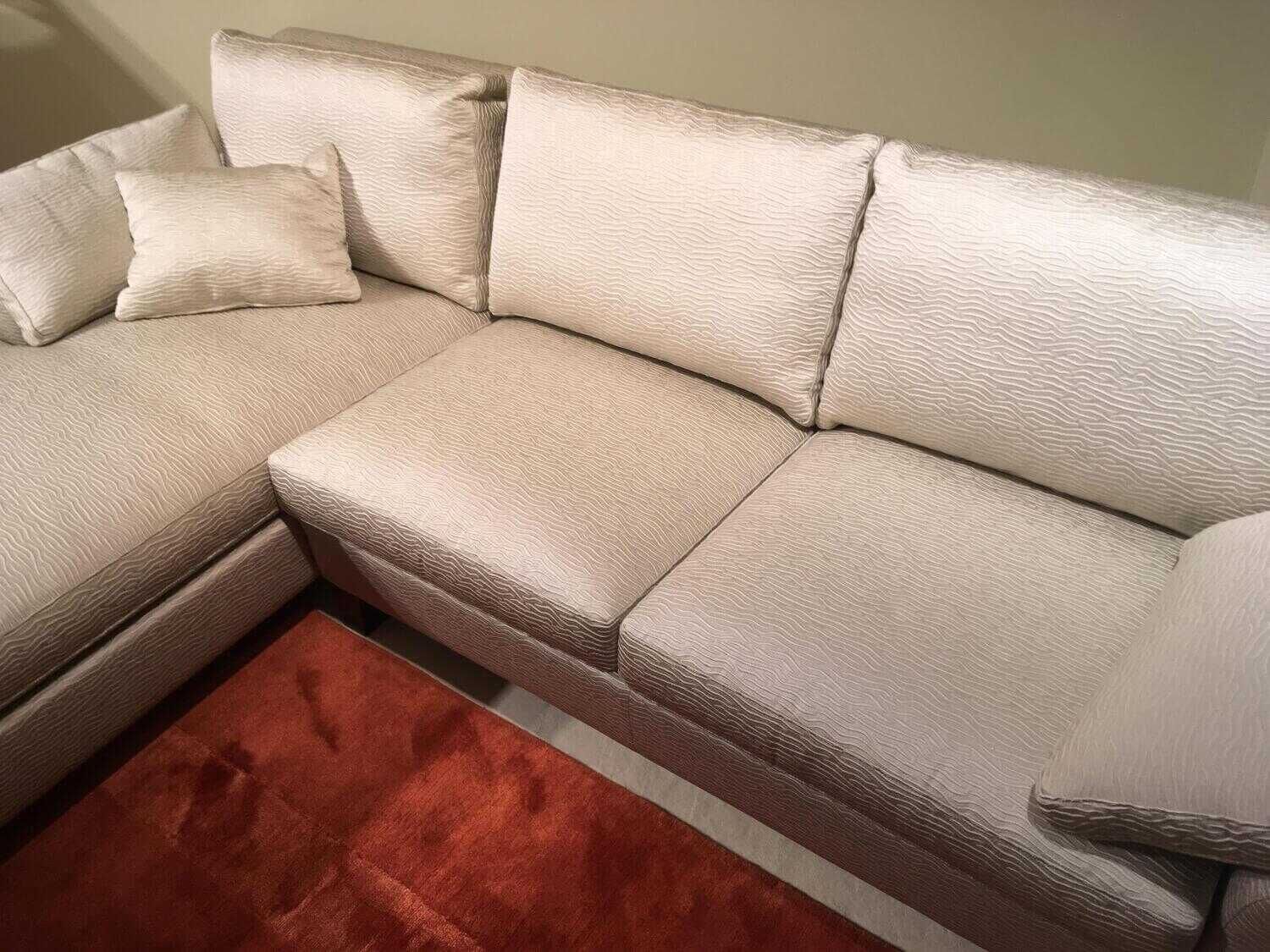 Bielefelder Werkstätten - Ecksofa Venice Stoff Creme mit Kissen - 4