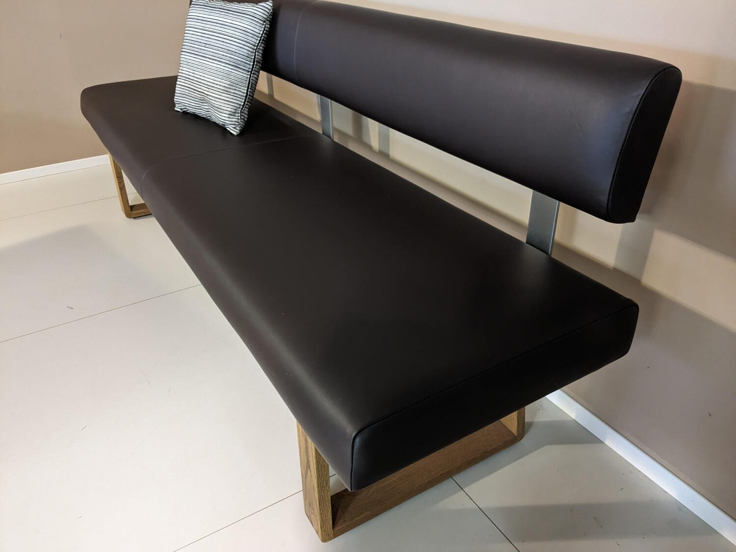 Anrei - Einzelbank Smart Leder Maron Braun Asteiche Barrique - 4