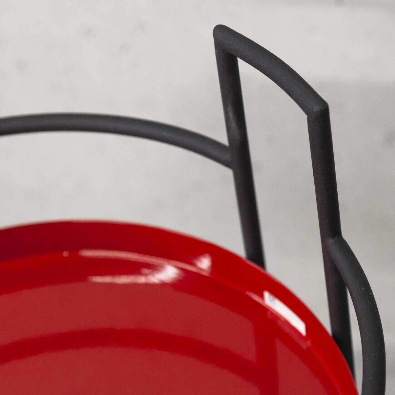 Barwagen Tokio Eisen Pulverbeschichtet Rot Schwarz