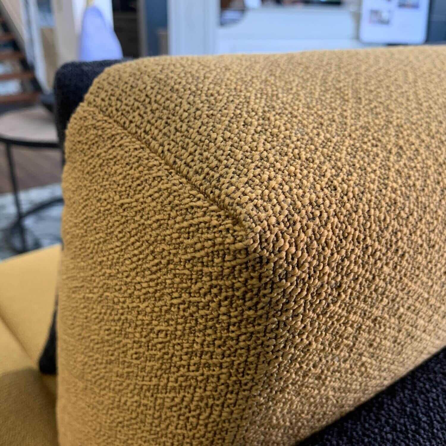 Sofa Upgrade Stoff 20-Q2 Gelb Grau mit 2 Kissen
