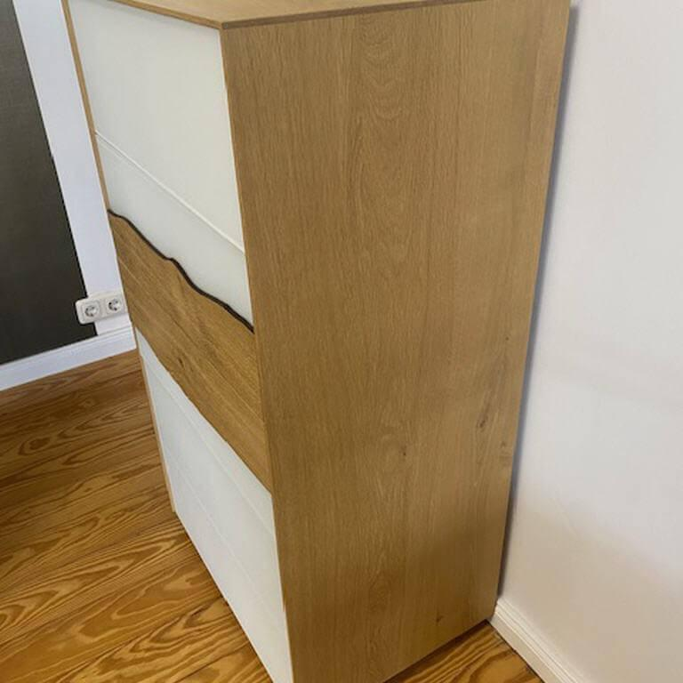 Scholtissek - Kommode Farn Eiche Puro Geölt Front Glas Weiß - 4