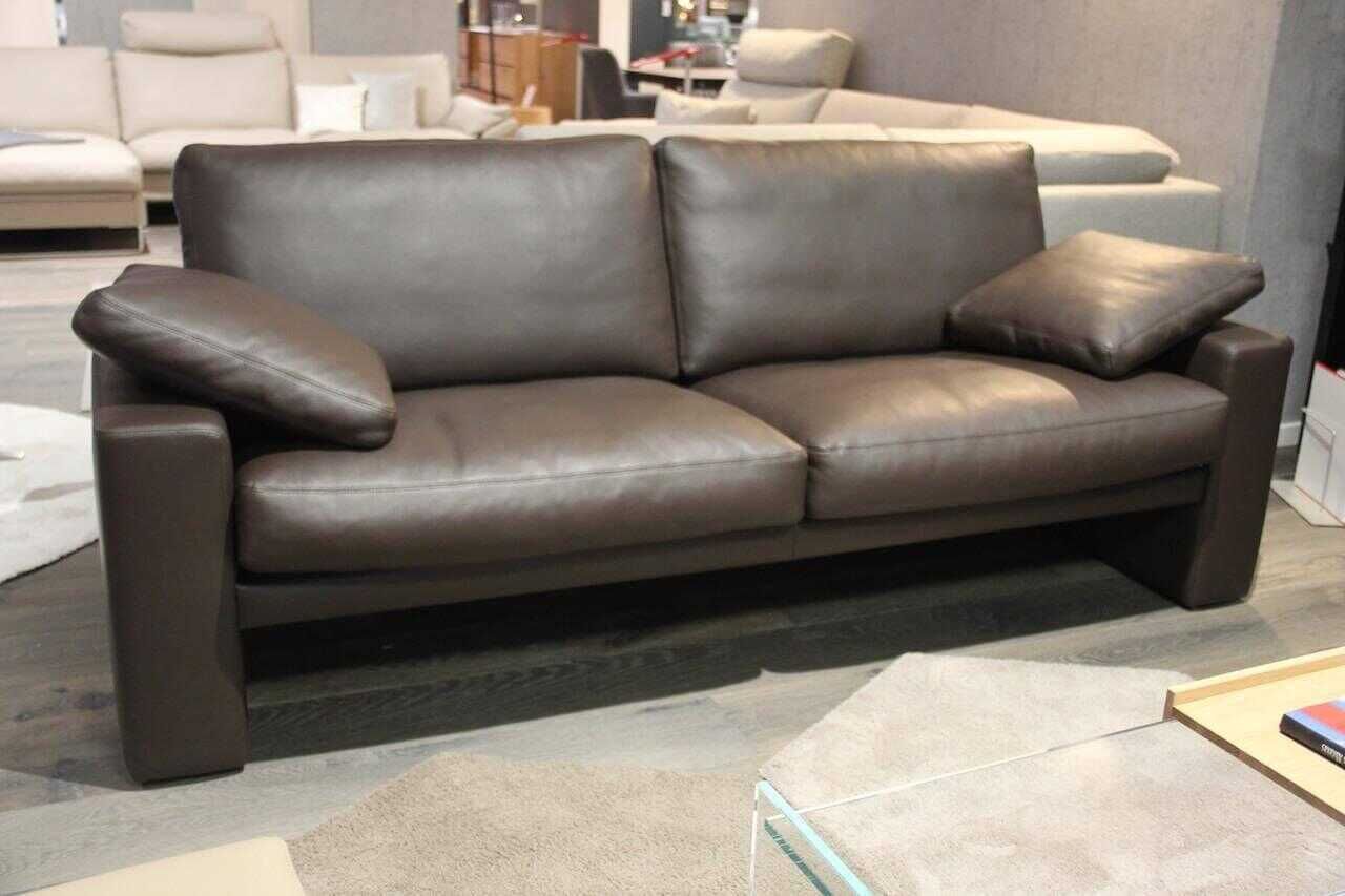Erpo - Sofa Classic CL 100 Leder 43 Mocca 089 mit 2 Kissen - 3