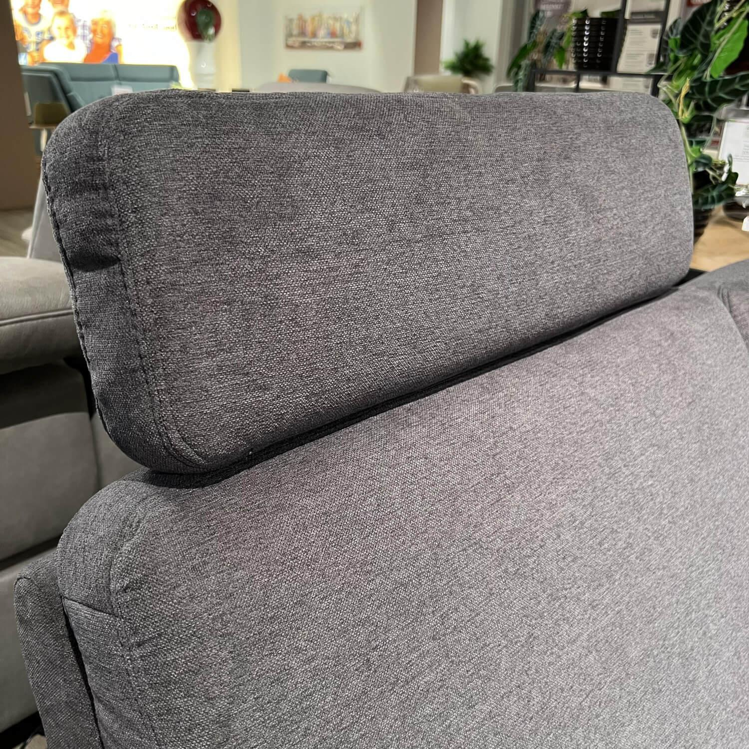 Gruber - Ecksofa Calma 4 Und Sessel Casada Premium 1810 Stoff Costa Anthrazit  Füße Metall Silber Und Metall Schwarz - 11