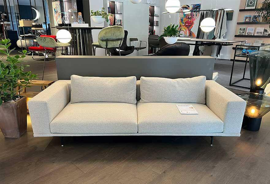Vipp - Sofa Loft 3-Sitzer Stoff Beige Grau Gestell Metall Schwarz Matt - 4