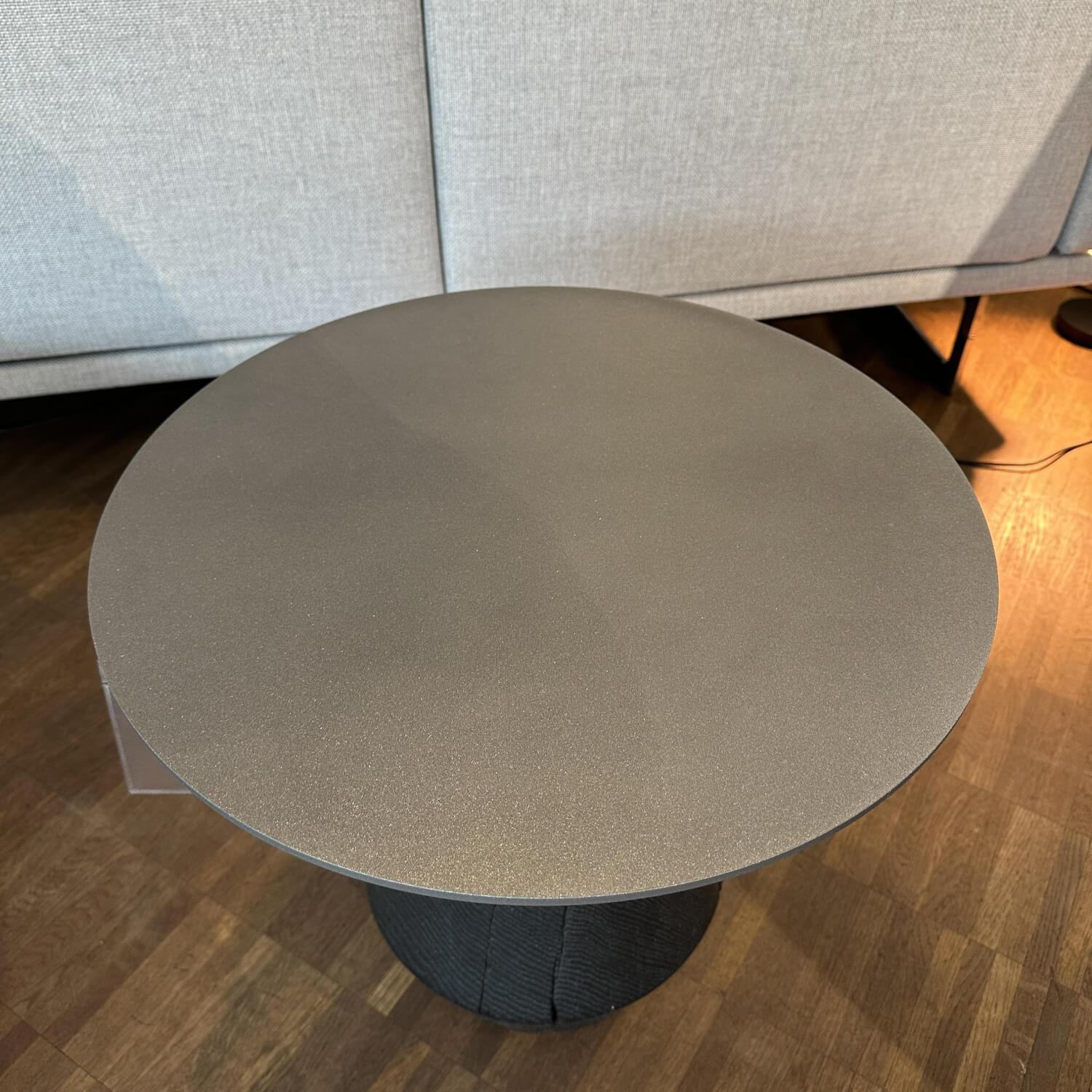 ASCO - Side table Ivy Top sheet steel dark gray textured solid wood cone branded oak black oiled - 5