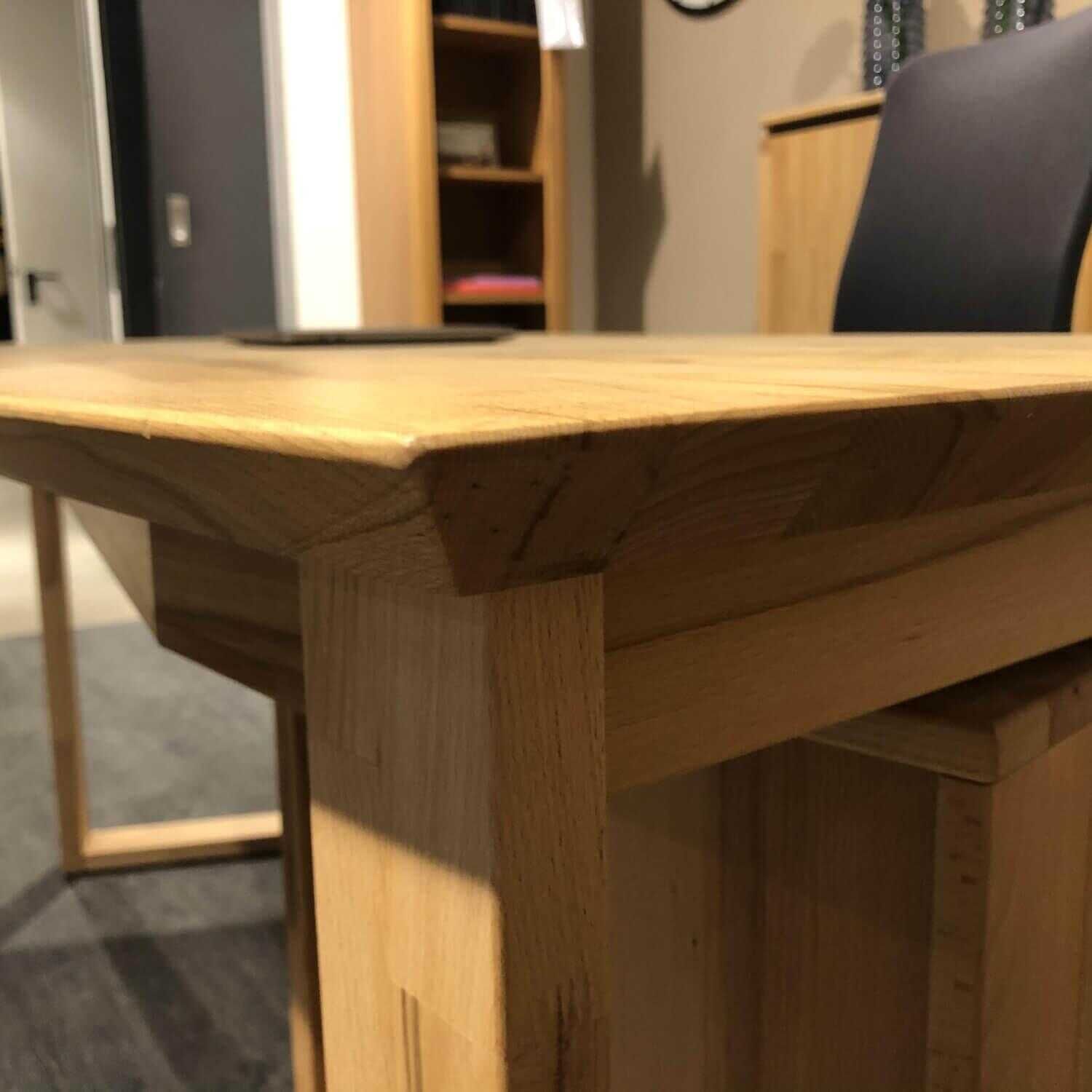 Valmondo - Büro Pur Office Kernbuche Massiv Geölt Schreibtisch 2 Highboards 2 Aktenregale Rollcontainer - 7
