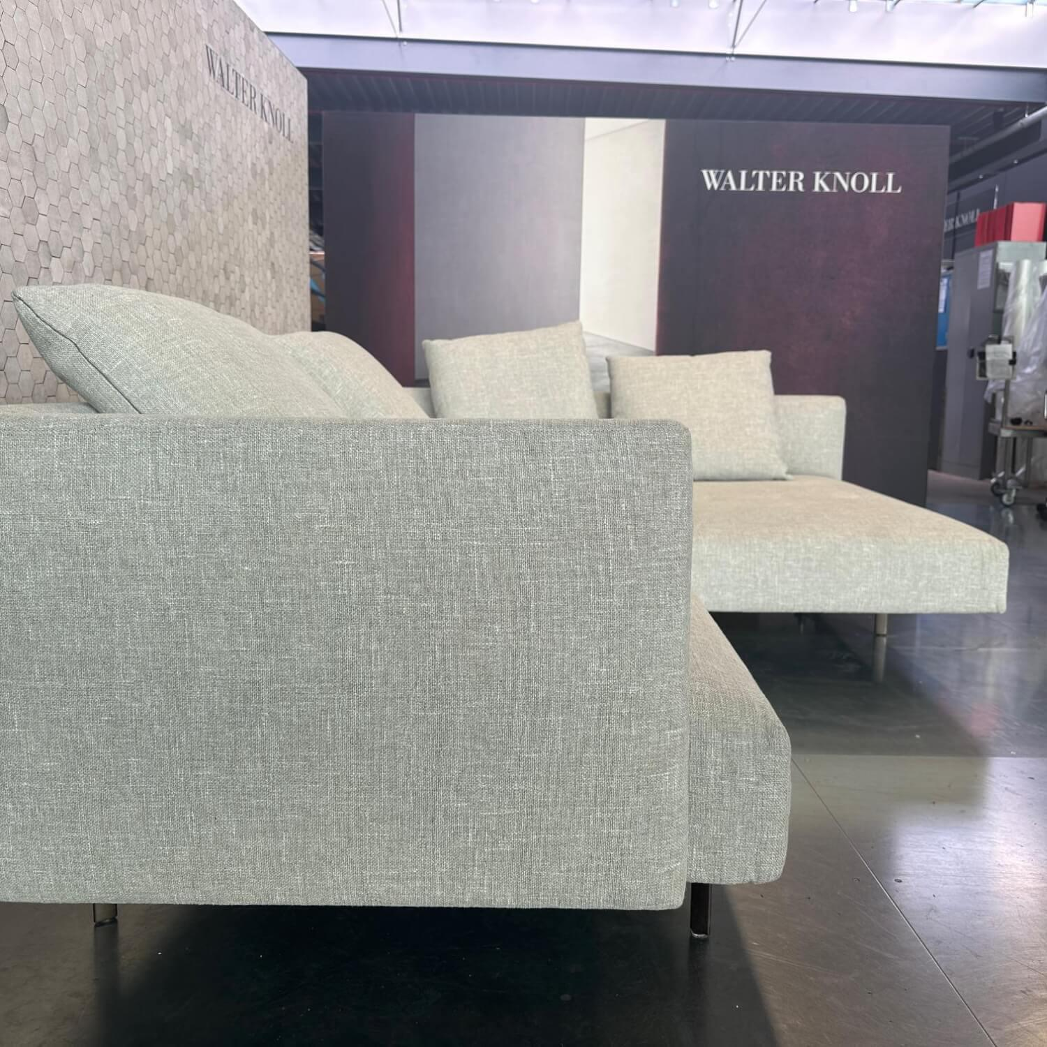 Walter Knoll - Ecksofa Muud Stoff Glint 7763 Silver Grau Kufen Metall Matt Bronze Pulverbeschichtet - 2