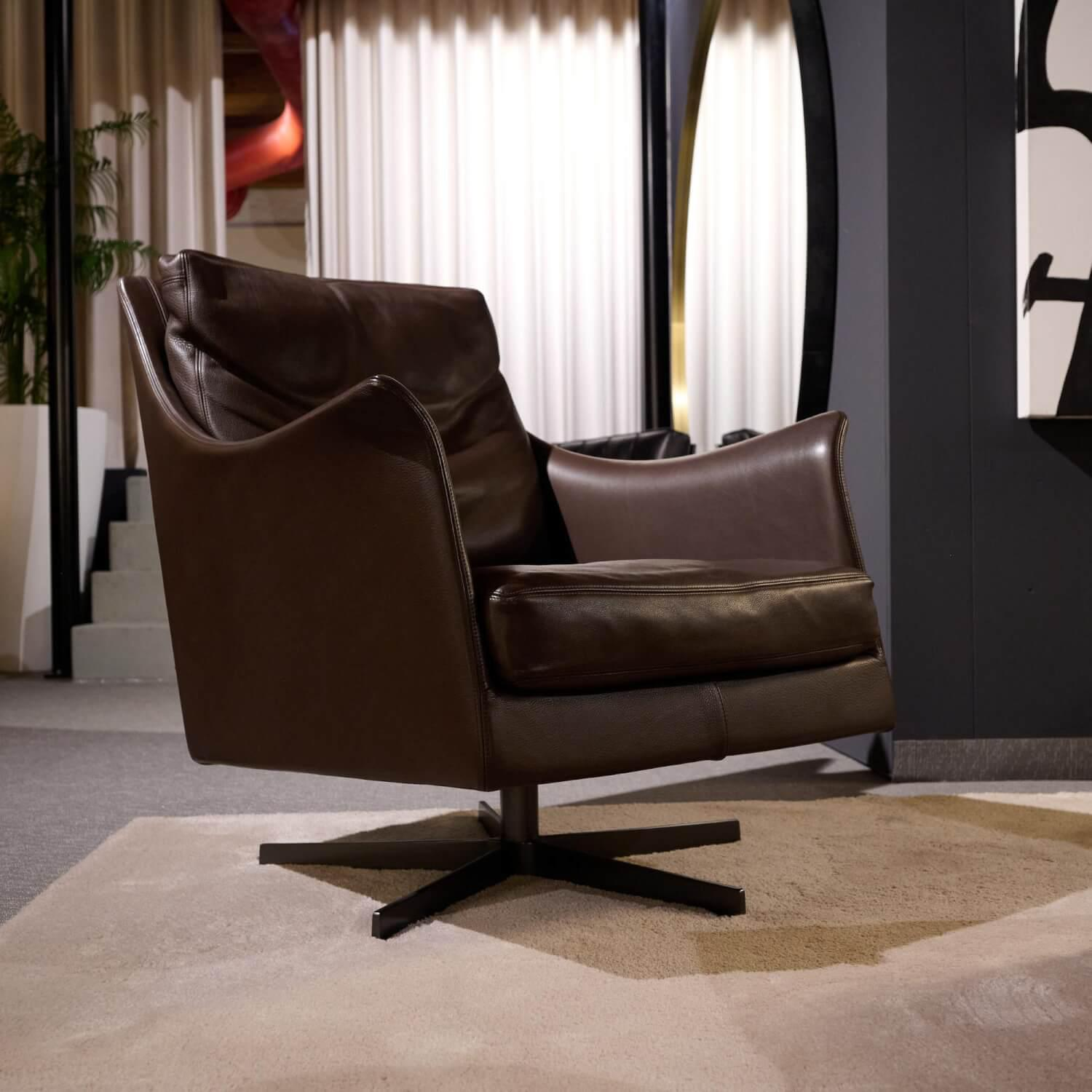 Flexform - Sessel Boss Leder Pelle 2 Braun - 7