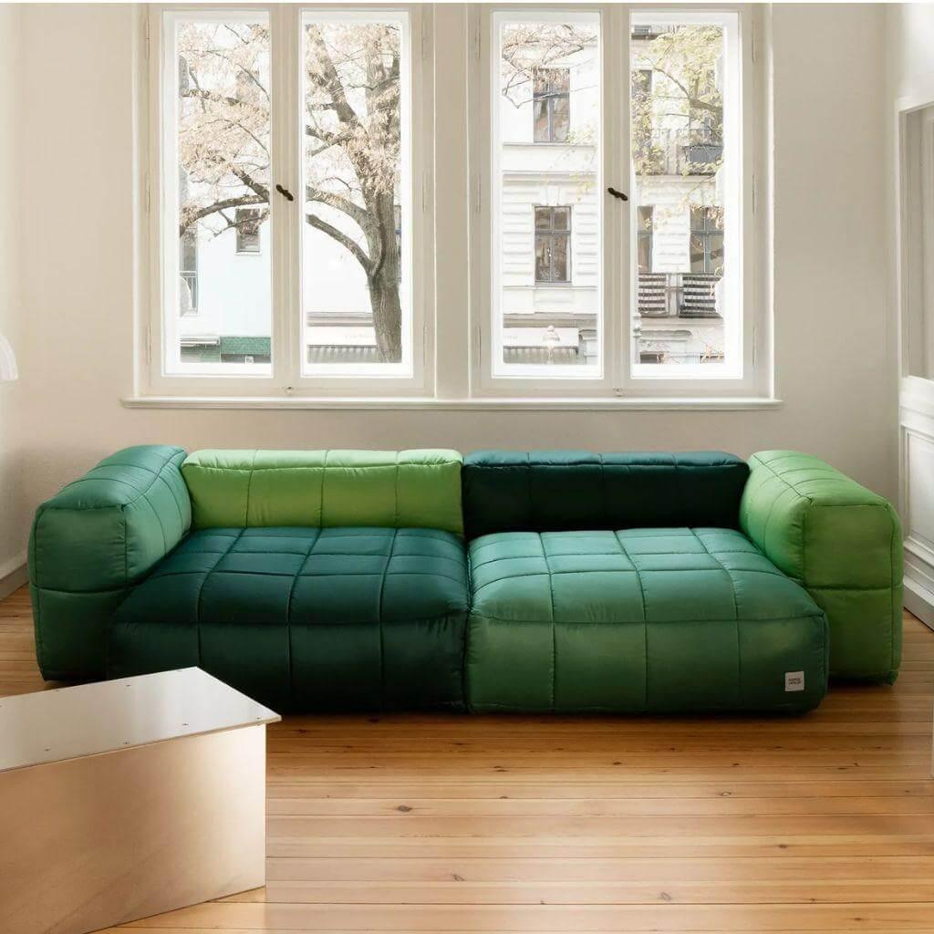 Eigene Herstellung - MARKE VETSAK ANLEGEN / Sofa Aspesi Stoff Aspesi Moss Grün Inkl. Kissen - 5