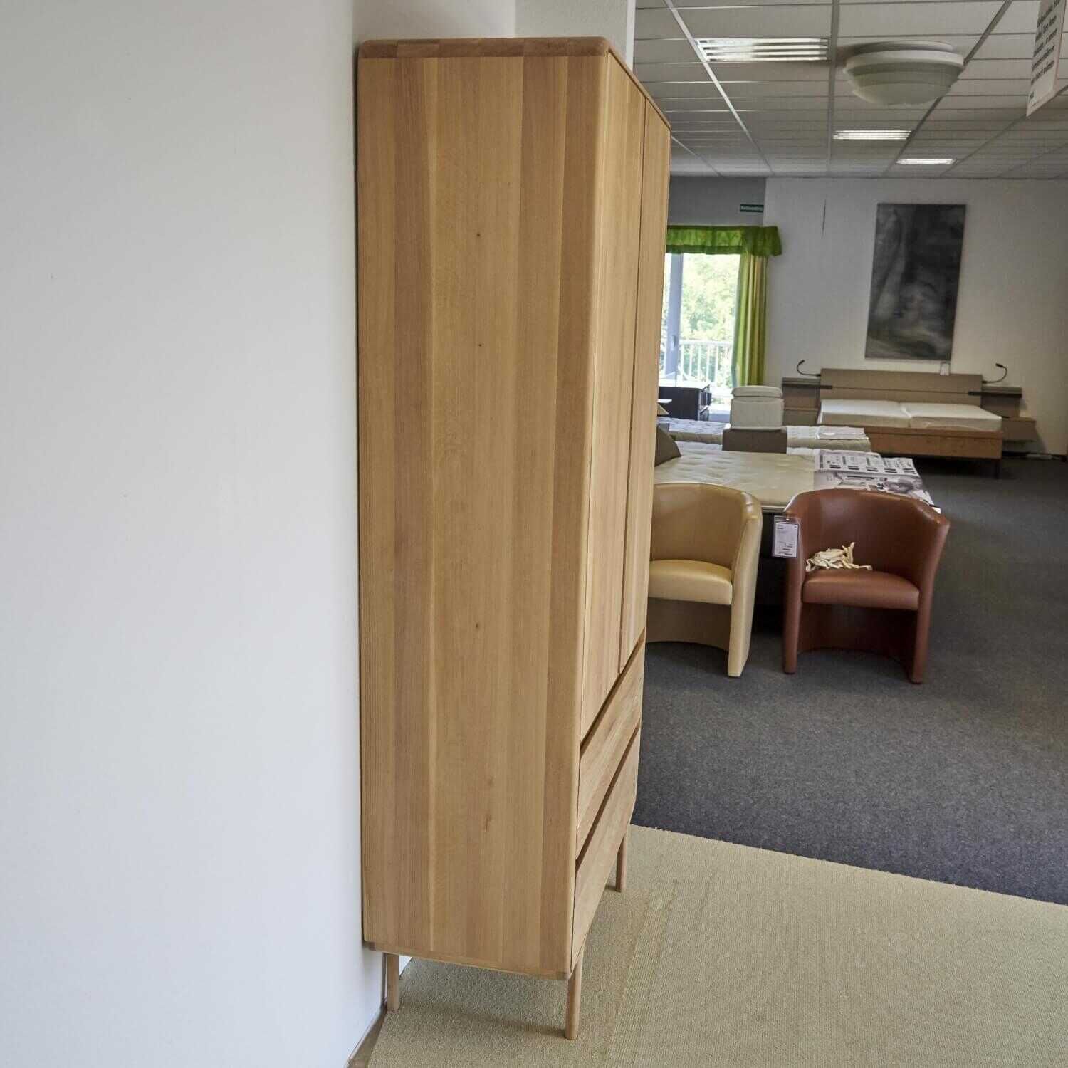 Gazzda - Kleiderschrank Modell Fawn Eiche Massiv Oberfläche Weiß Geölt - 5