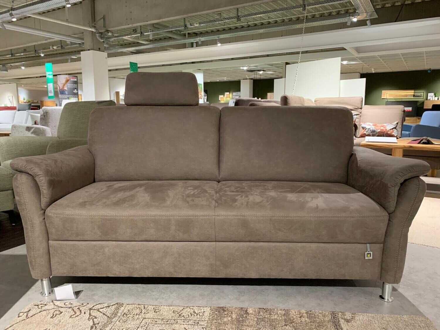 Ponsel - Garnitur S266 System 10 Stoff Beige Anthrazit 2 Sofas 1  Sessel - 3