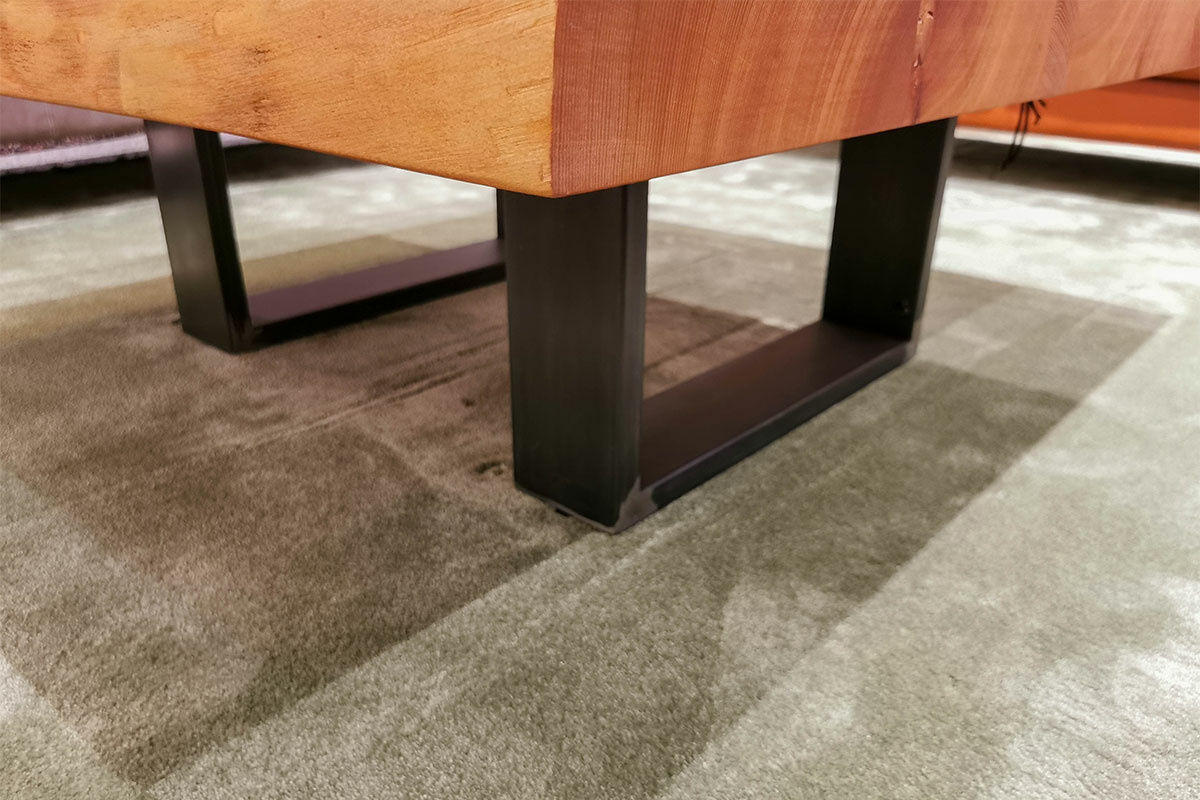 Scholtissek - Couchtisch Kantara Tischplatte Rüster Ulme Gestell Eisen - 4